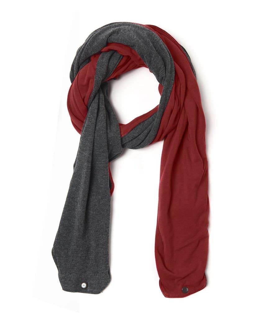 Mamachic Do-it-All Nursing Scarf, Red/Charcoal