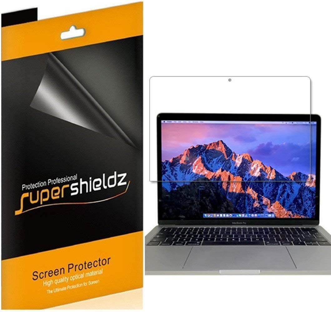 Supershieldz (3 Pack) Designed for MacBook Pro 15 inch (2019 2018 2017 2016 Released) Model A1707 A1990 Screen Protector, 0.23mm High Definition Clear Shield (PET)