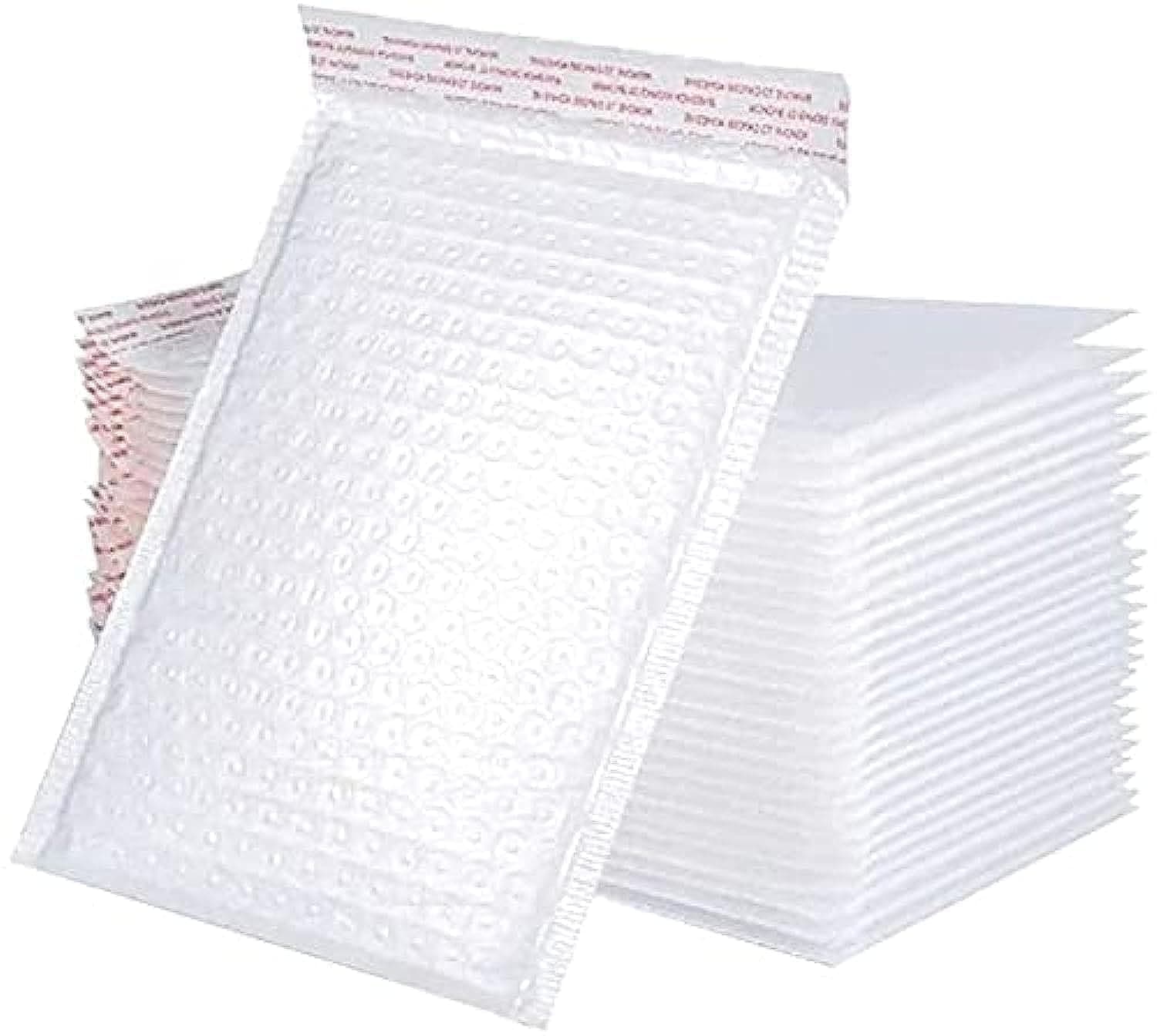 Althiqah Bubble Mailers Padded Envelopes Self Seal Mailing Envelopes Poly Bubble Padded Mailers Matte Shipping Envelopes Packaging for Business (White, 18cmx25cm+4cm=25pcs)