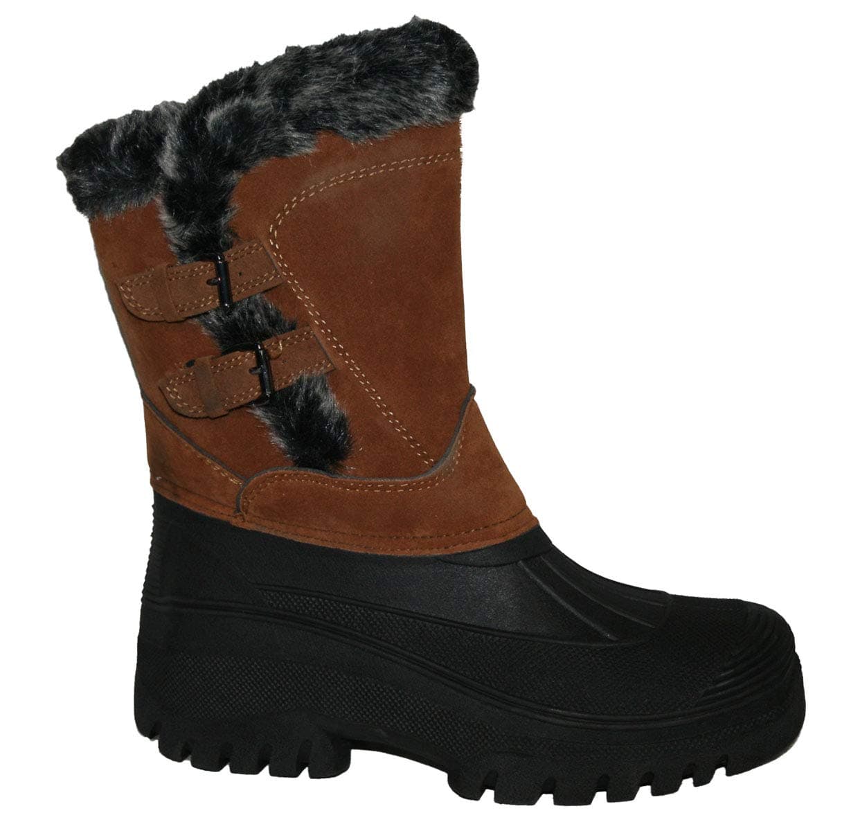 Tack N HackAdults Waterproof Sole Fur Lined Rain Snow Ski Mucker Boots Size 3-8