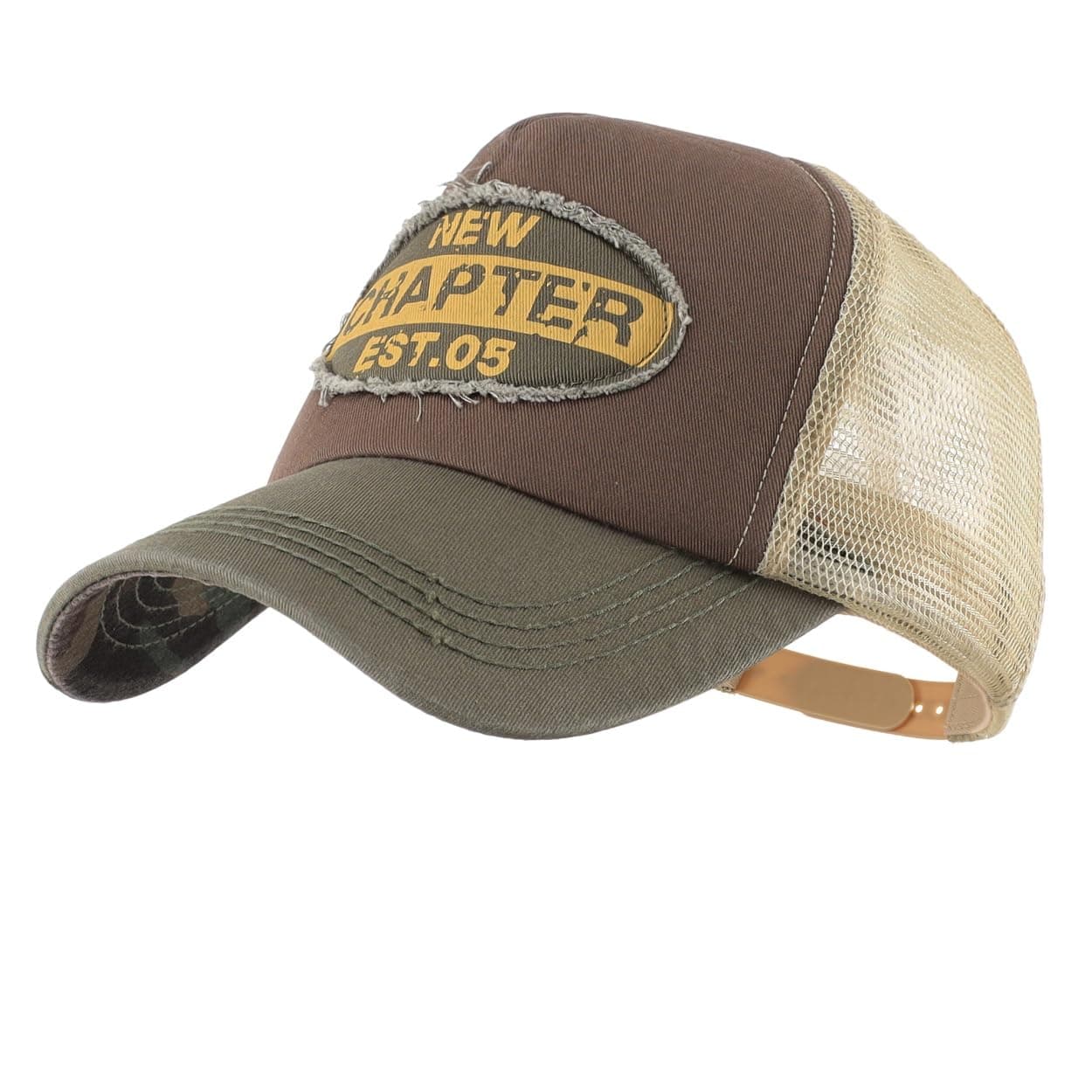 Mens Vintage Mesh Trucker Hat Outdoor Adjustable Baseball Cap Clean Up Snapback Cap