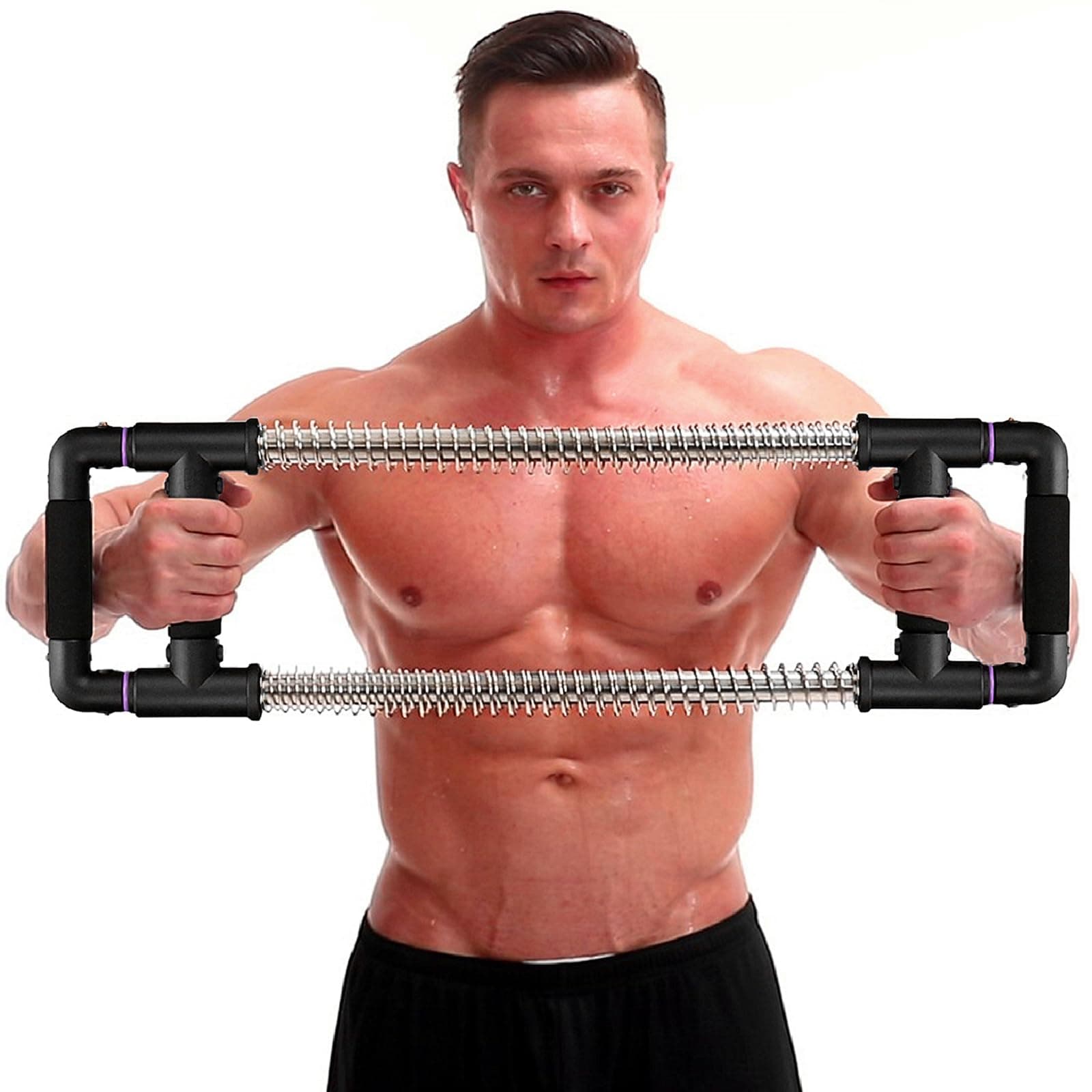 Push Down Bar Chest Trainer - Home Workout Equipment for Chest, Arm, Shoulder, Abs and Back - Chest Exerciser Home Gym Strength Trainer