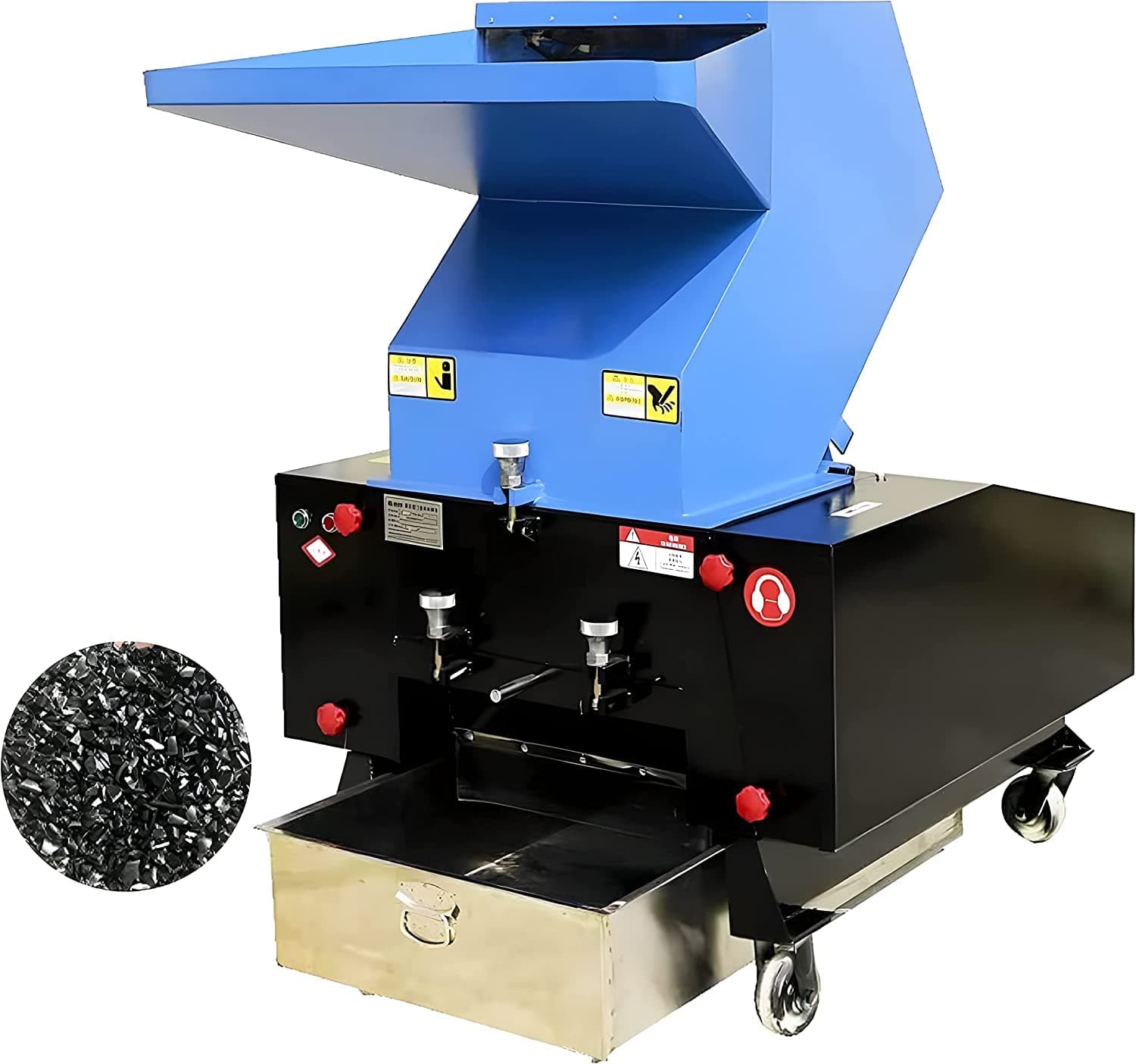 Plastic Shredder Crusher 2.2KW Heavy Duty Disintegrator Electric Chipper Granulator Plastic Bottle Cardboard Grinder Mill Rubber Bone Wood Crusher 220V