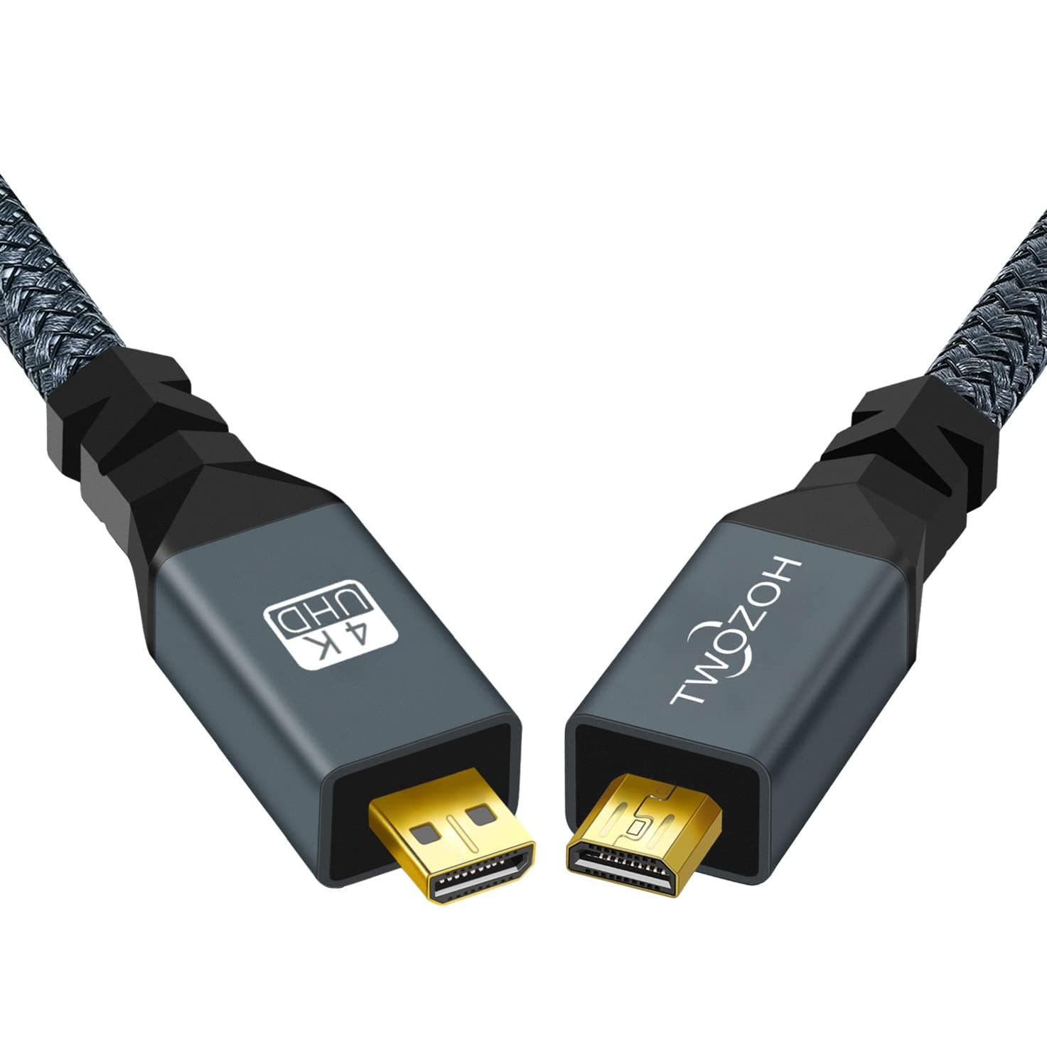 Twozoh Micro HDMI to Micro HDMI Cable, Micro HDMI Male to Micro HDMI Male Cable, Micro HDMI Type D Male to Male Cable Support 3D/4K 1080p (0.3CM)