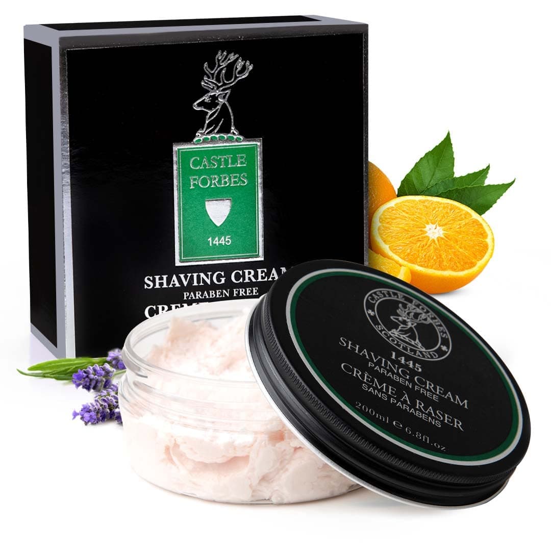 1445 Shaving Cream For Men, 6.8 fl.oz. | Moisturizing Smooth Shave Lather w/ Essential Oils | Protects All Skin Types From Razor Burn & Irritation | Luxury Grooming & Beard Care