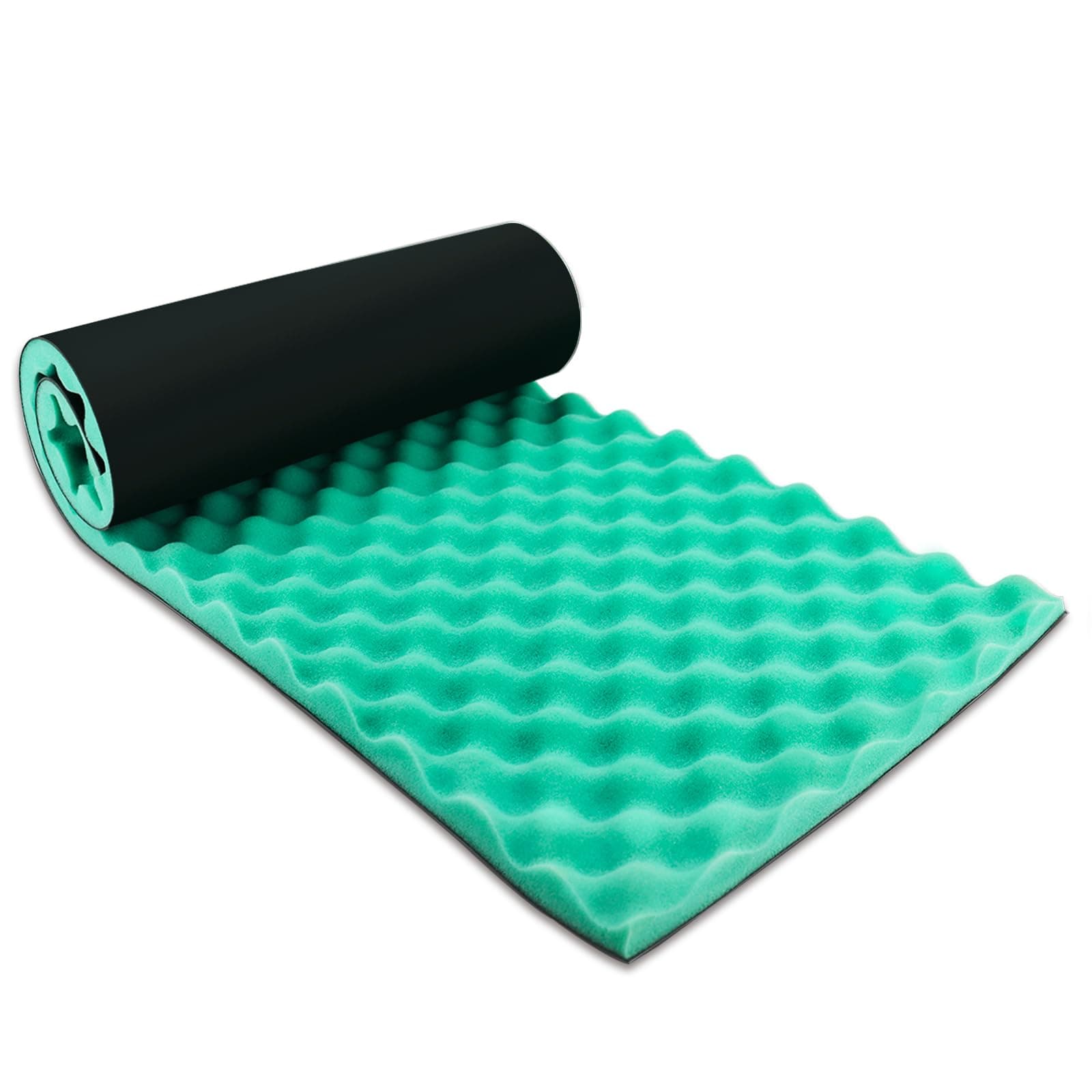 BXI Double Noise Blocker Sound Proof Foam, 39.4 X 13.4 X 1 Inch Egg Crate Foam Rubber Sound Deadening Material, Dampening Acoustic Foams Panels for HVAC, Pipe, Machine, Window, Wall, Door