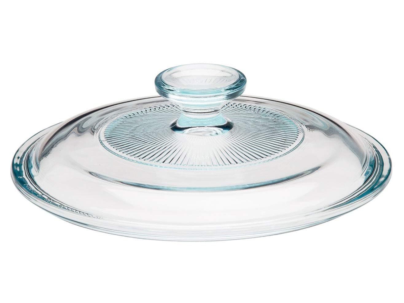 Corning Ware/Pyrex Clear Round Glass Lid (Ribbed) (7 1/4" Diameter) (G-5-C A) Made in USA