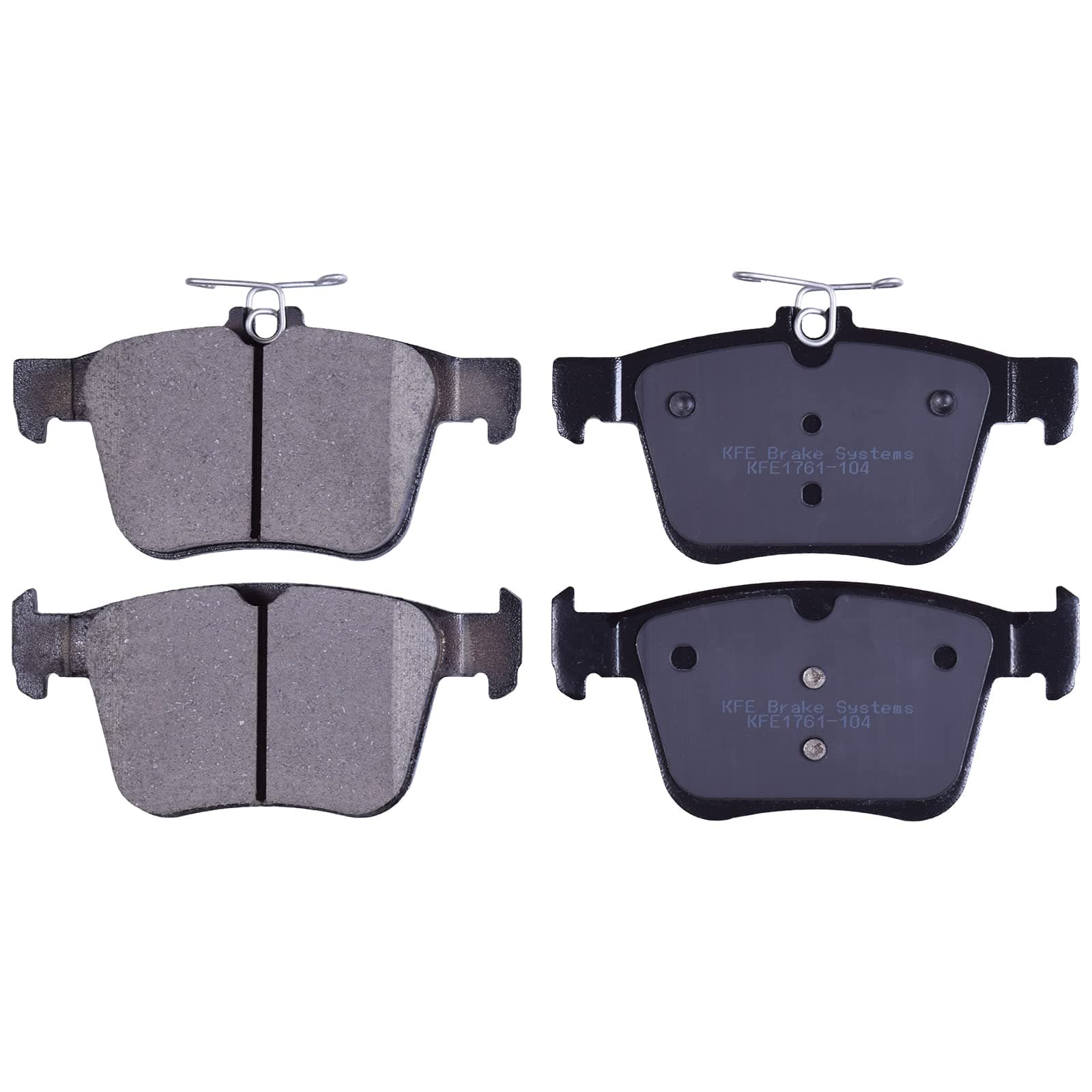 1761-104 Ultra Quiet Advanced Premium Ceramic Pad Set Compatible With: Volkswagen Jetta, , Golf, Atlas; A3, TT Quattro, Rear