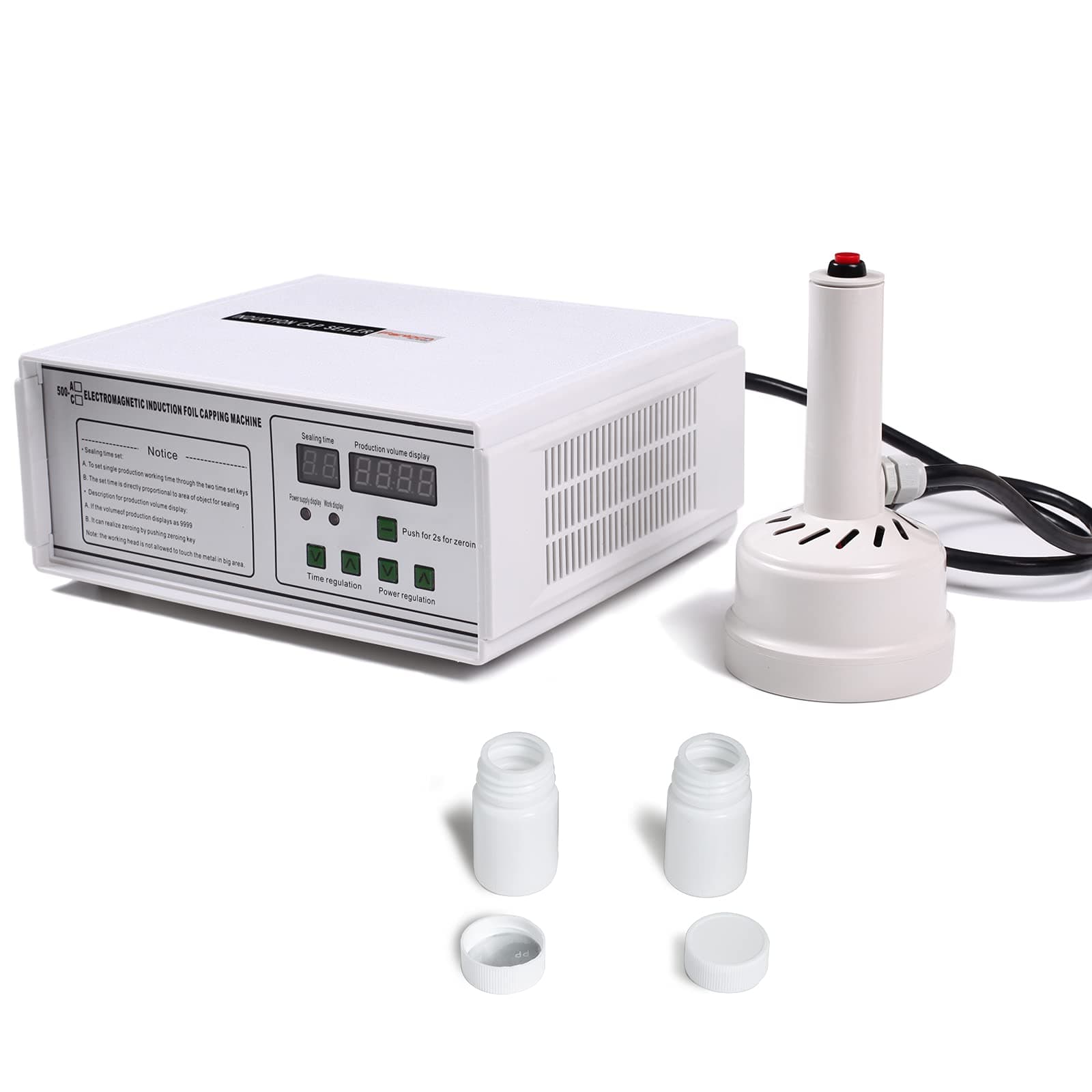 Bottle Cap Sealer, Induction Heat Sealer For Plastic, Glass Bottles 20-100mm 110v