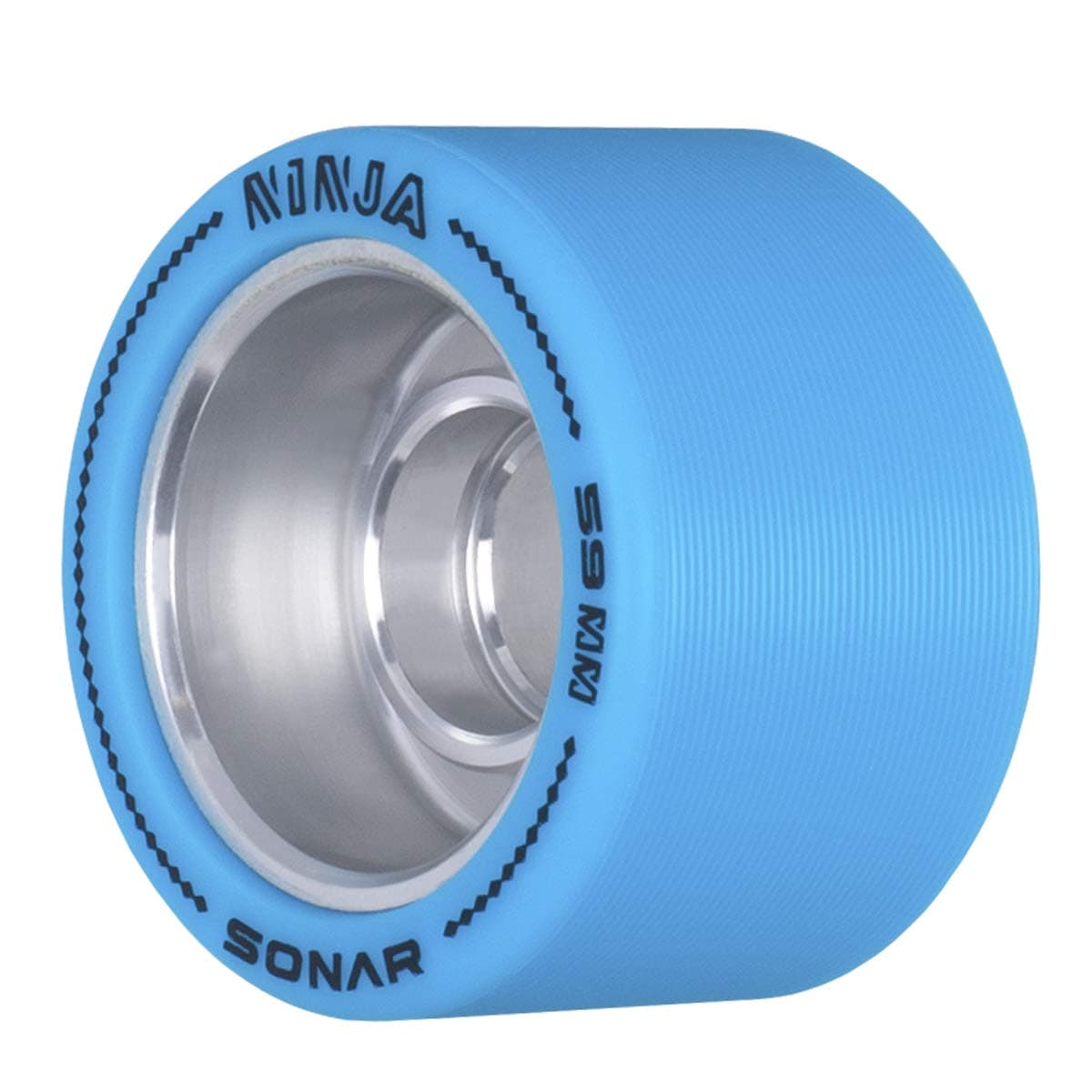Riedell Sonar Wheels - Ninja - Agile Roller Skate Wheels - 4 Pack of 59mm x 38mm Wheels | Blue | 94A Hardness