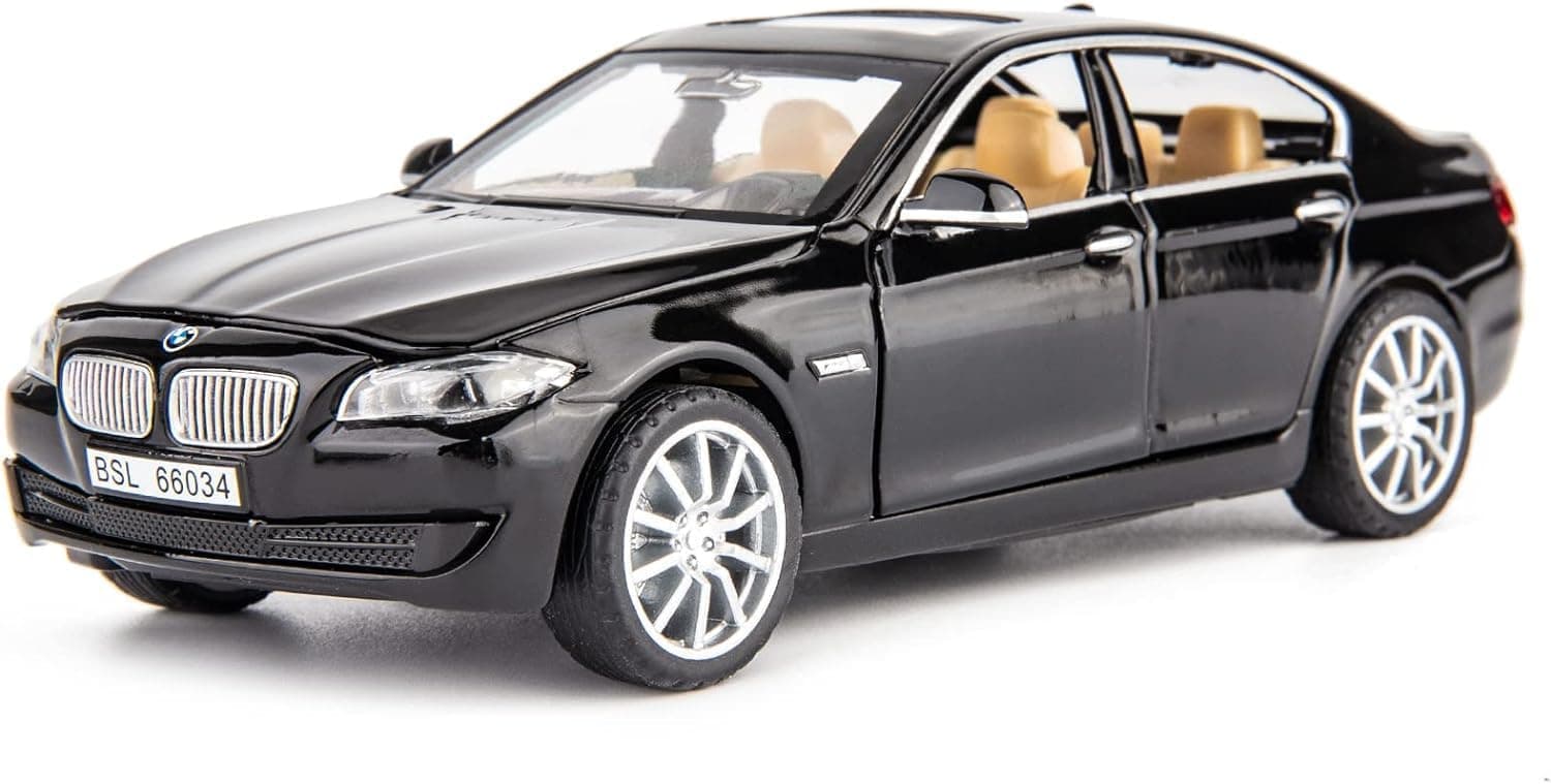 1:32 BMW 535i Toy Car Metal Pull Back Diecast Car with Openable Door and Sound Light, Gifts Toys for Kids【 Multicolor 】