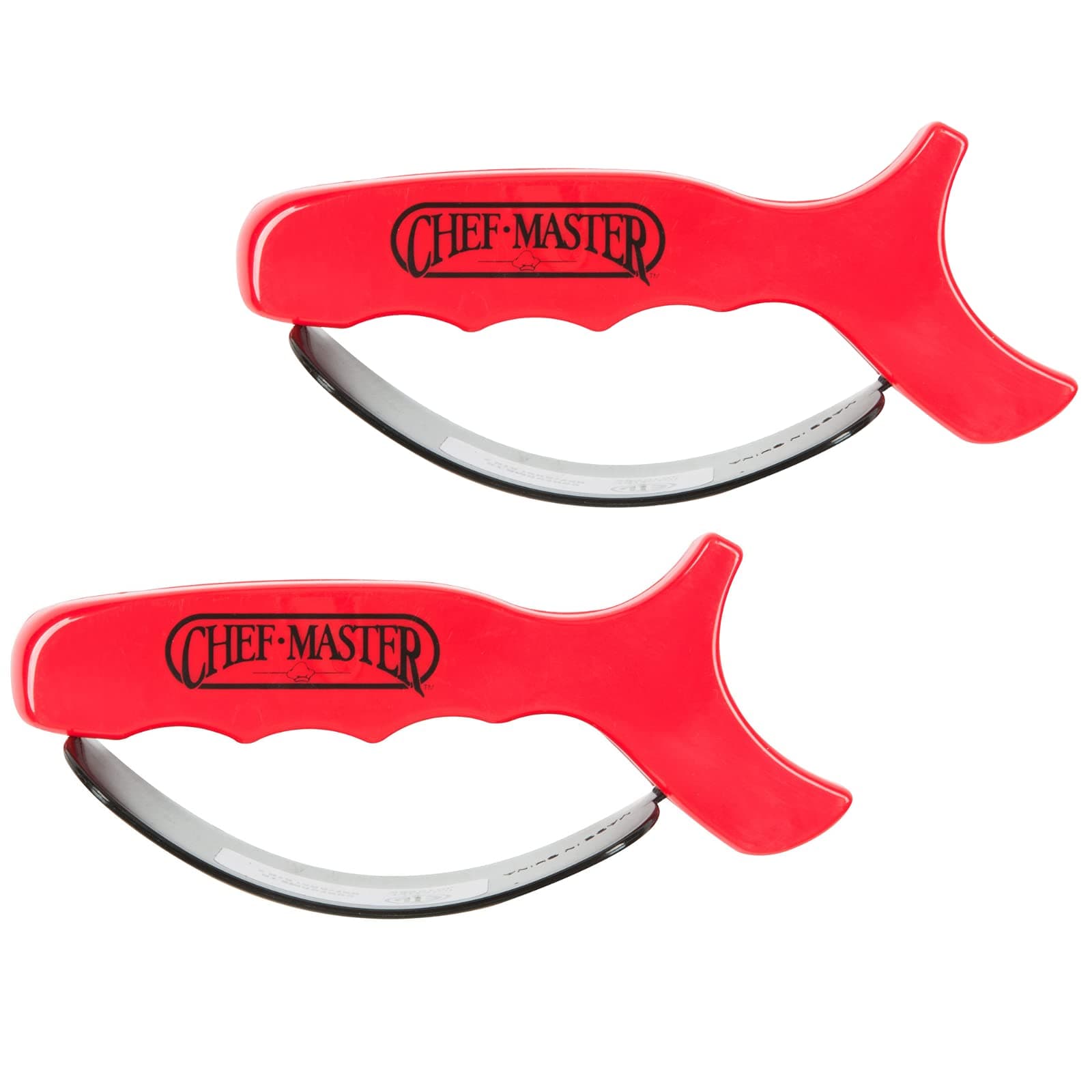 Chef Master90015 Knife Sharpener | Carbide Tipped Knife Sharpener | Reversible Blades | Handheld Knife Sharpener | Safe & Ergonomic Handle | 2 Pack