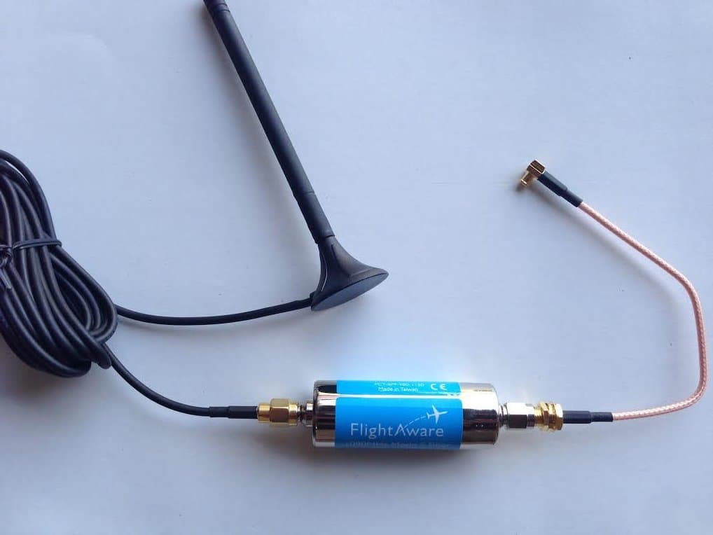 ADS-B 1090MHz Band-Pass SMA Filter Plus Car Antenna + Pigtail for FlightAware - Track Planes Live Near You!