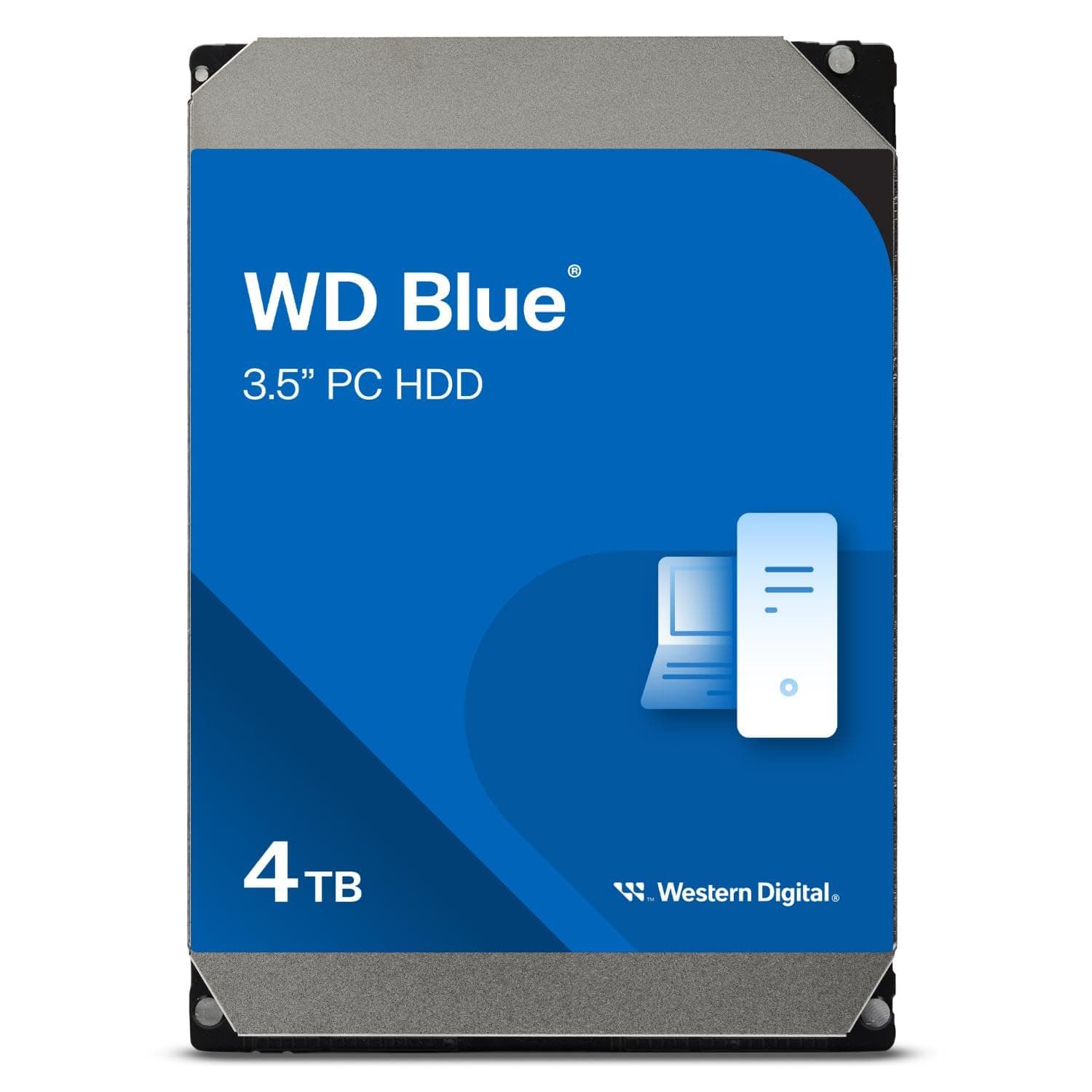 Western Digital 4TB WD Blue PC Internal Hard Drive HDD - 5400 RPM, SATA 6 Gb/s, 64 MB Cache, 3.5" - WD40EZRZ