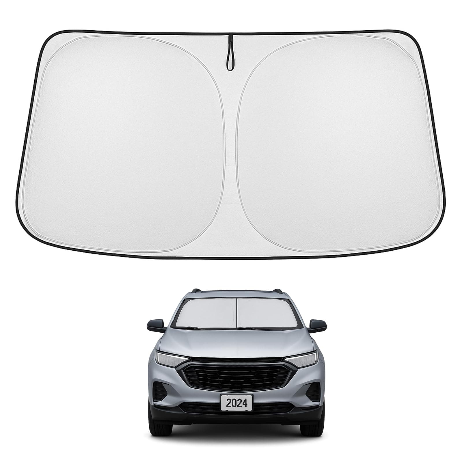Proadsy 2026 Upgrade Front Windshield Sun Shade Foldable Sun Shade Protector Custom Fit 2018-2025 Equinox Accessories