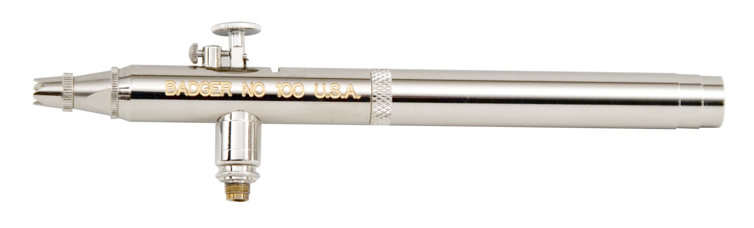 MasinoBadger Air-Brush Co 100-LH-2 (M) Side Feed Fine Head Airbrush, Right Handed