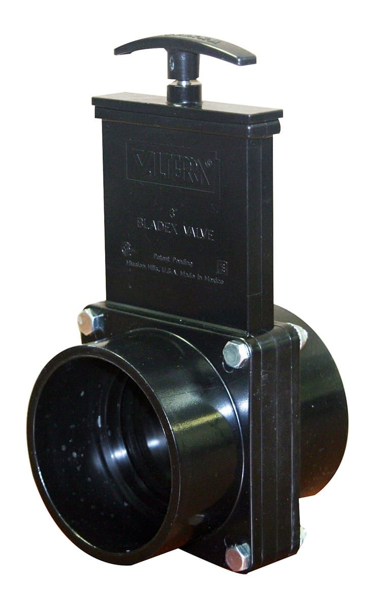 Valterra 7301 ABS Gate Valve, Black, 3" Slip