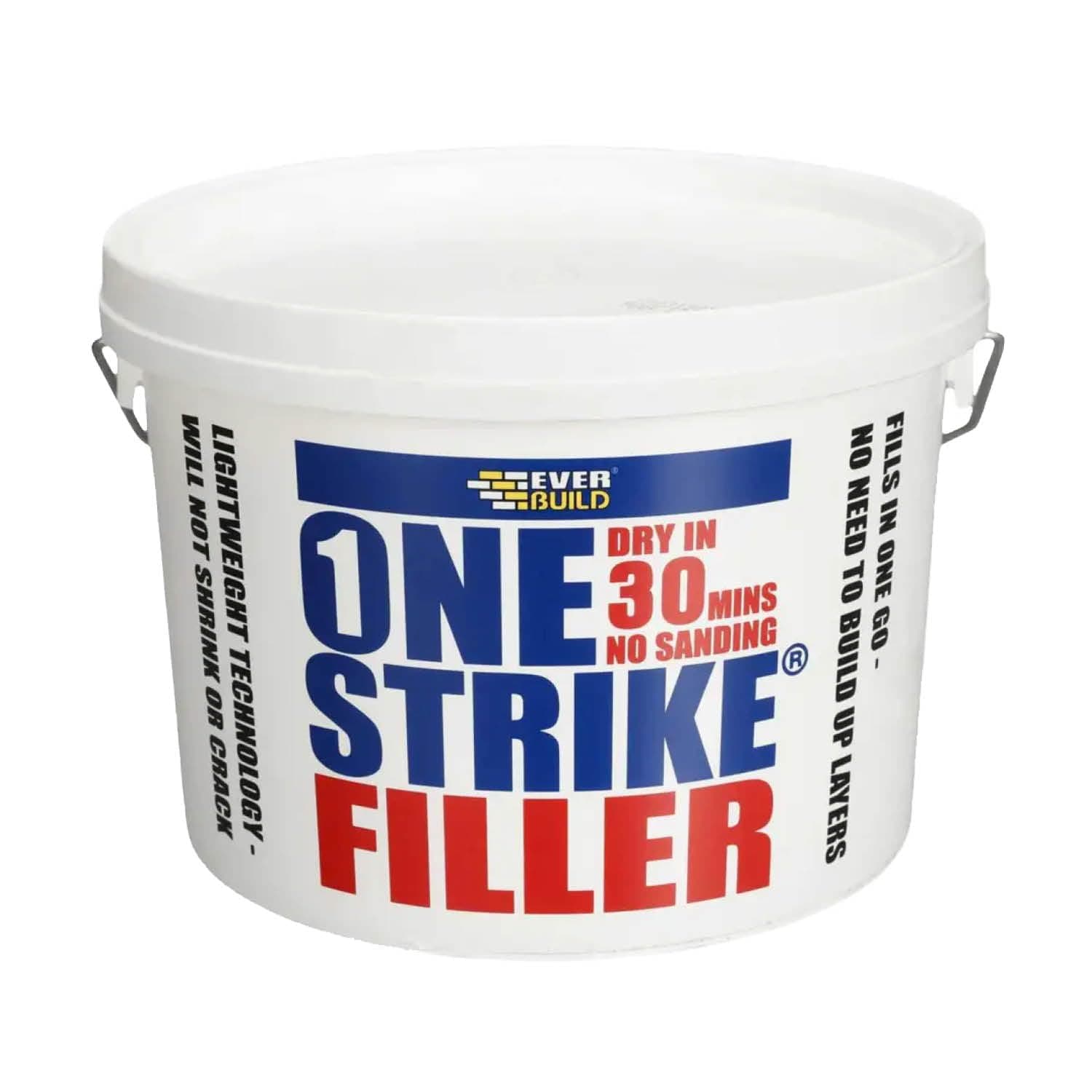 Everbuild ONE2 One Strike Multi-Purpose Ready-to-Use Filler, White, 2.5 Litre