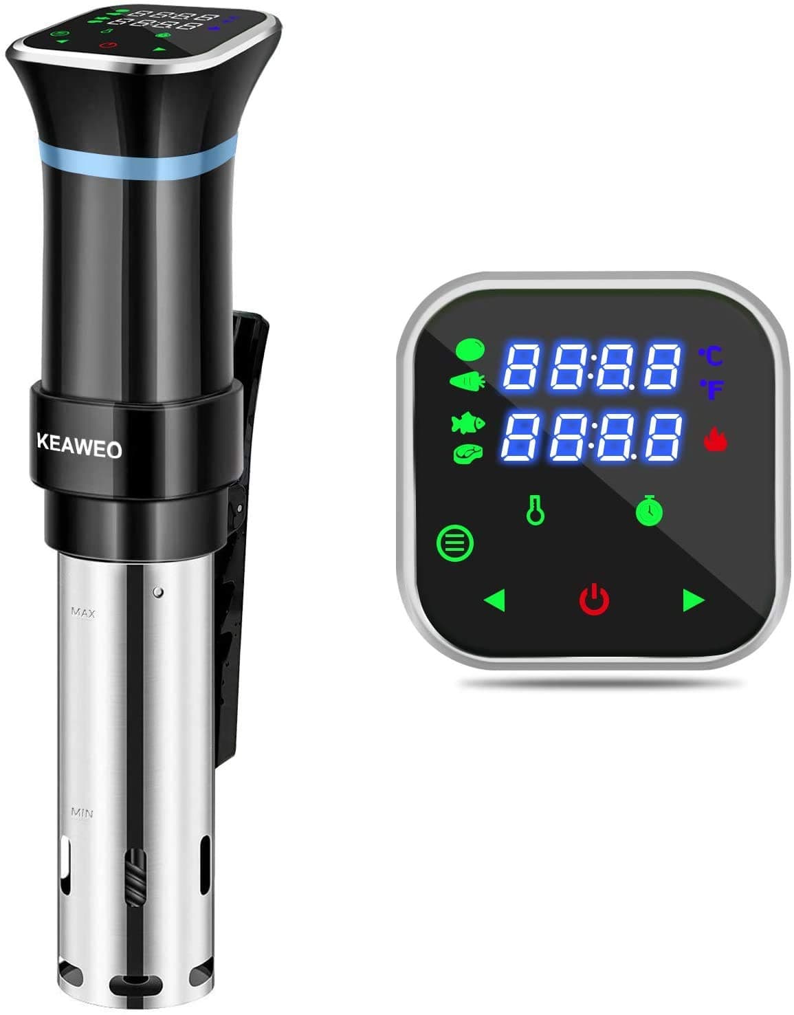 Sous Vide, 1100W Sous Vide Machine Thermal Immersion Circulator Water Bath Cooking, Quiet Slow Cooker, Accurate Temperature Time Control, Menu Function, Energy-Efficient, Foolproof Juicy Meals