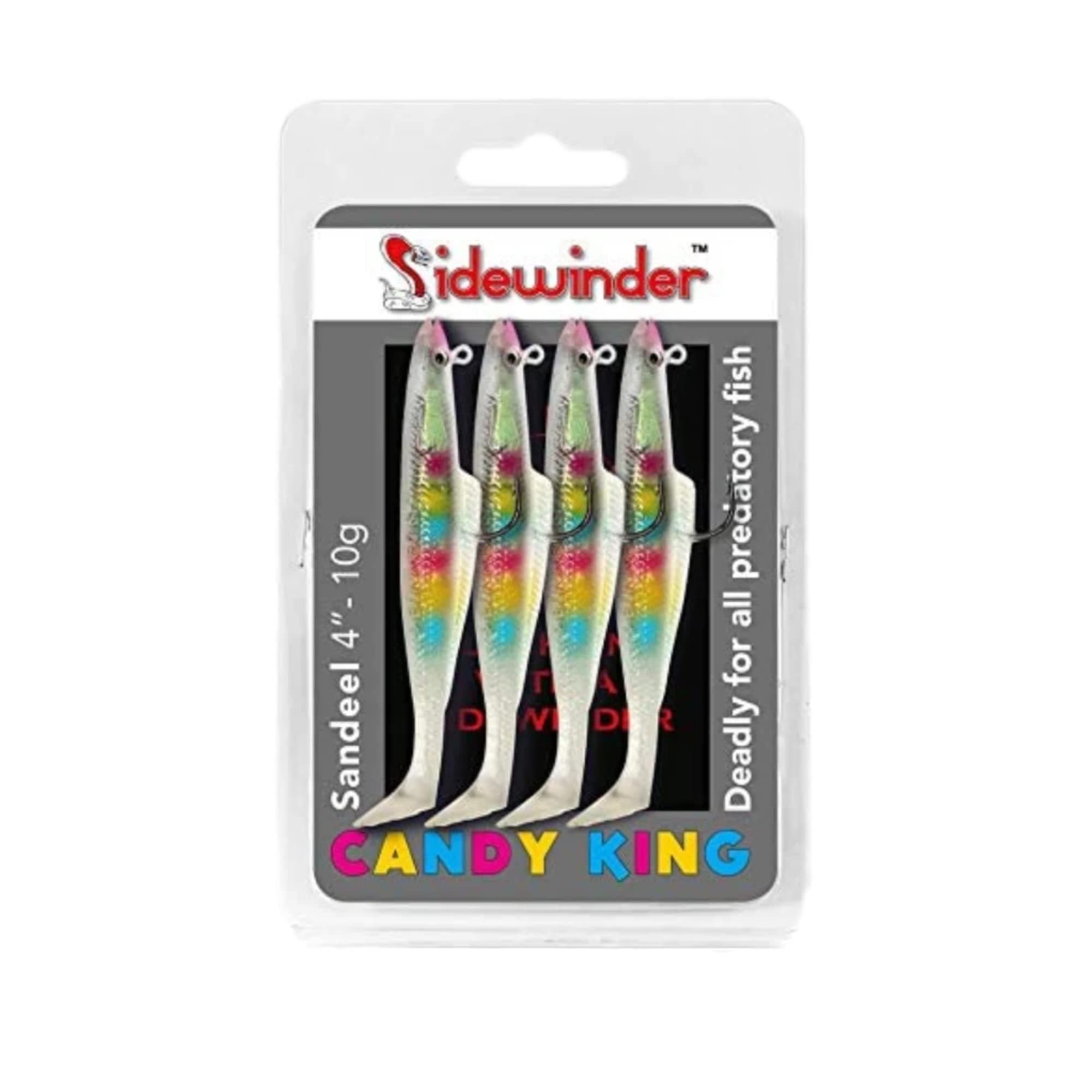SidewinderCandy King Sandeel Fishing Lures 4" 4 Per Pack