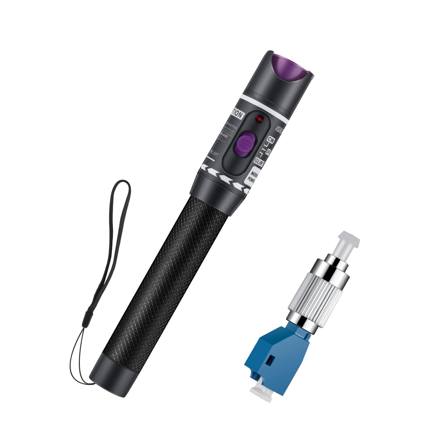 Moocci Visual Fault Locator - Fiber Optic Cable Tester Meter Kit with FC Male to LC Female Adapter - Fiber Optic Tools Tester Detector for LC/FC/SC/ST, Network Cable Test