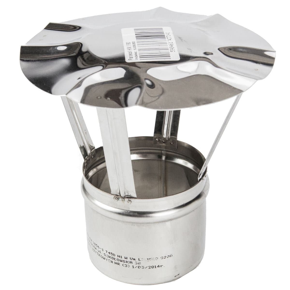 Proper ToolsStainless Steel Chimney Cowl - Ø 100 mm (3.94") - Flue Liner Cap, Duct Plug Pipe, Rain Cover, Stove Log Burner Cap, Tube Finishing