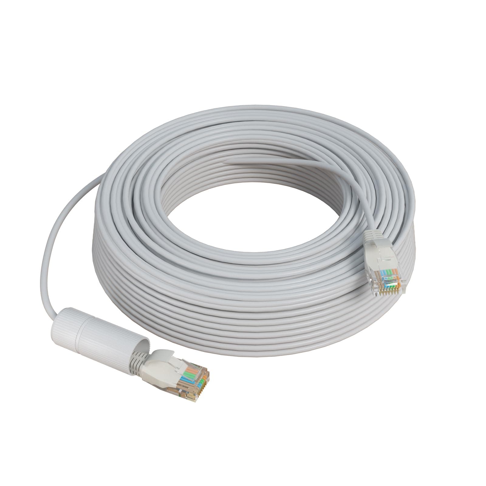 Hiseeu 64Ft Cat5e PoE Ethernet Cable,Network Cable with RJ45 Waterproof Connector,Different Network Cable Joints on Both Sides