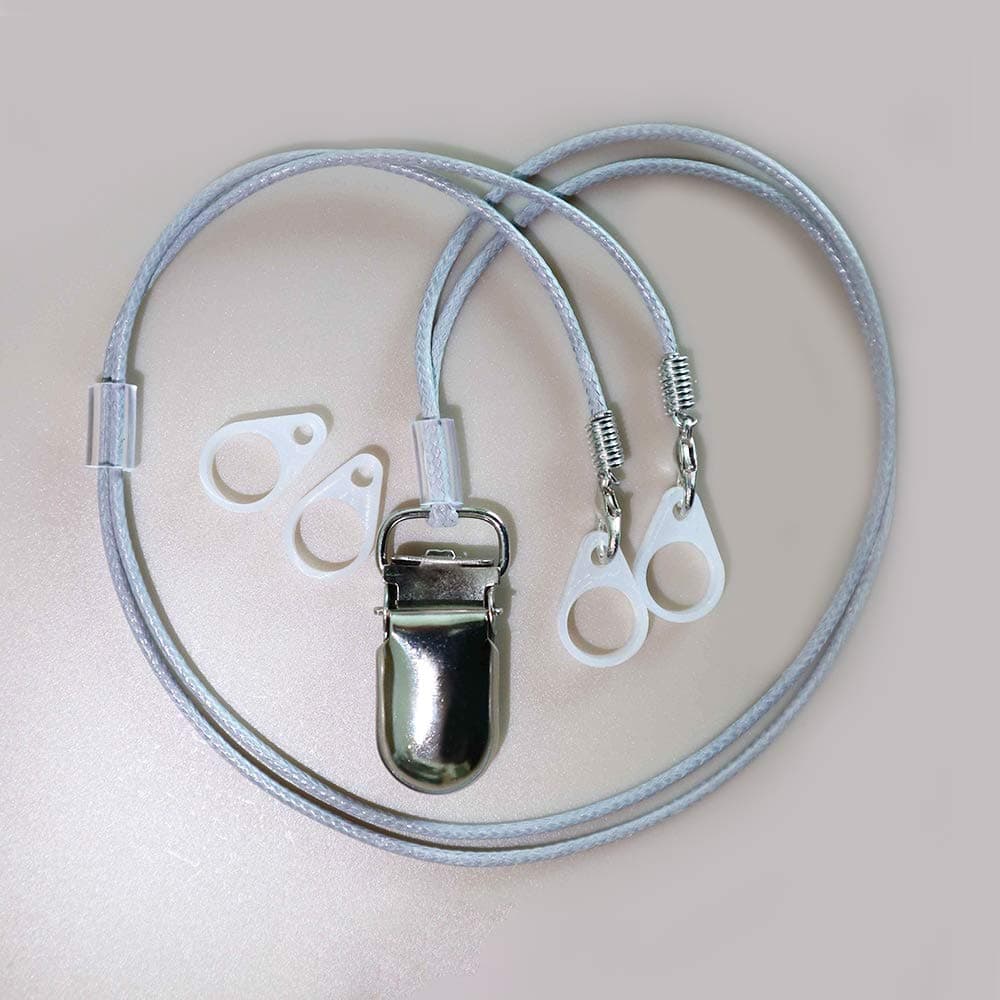 BTE Hearing Aids Clips Safty Protection Accessory w/Metal Clip (Grey)