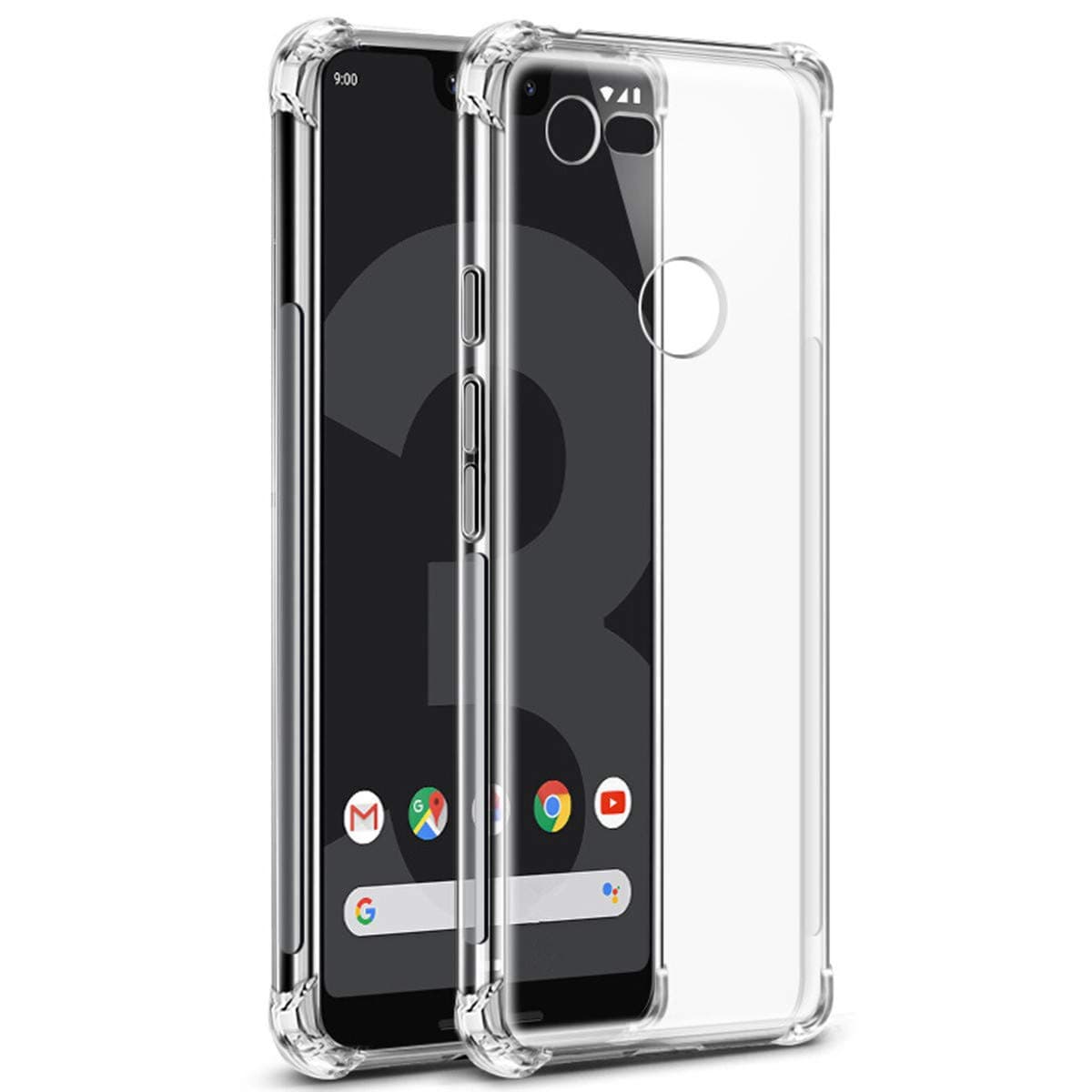 Compatible with Google Pixel 3 XL Case Clear, Crystal Clear Soft TPU Shock Absorption Bumper Slim Thin Cover Case -Clear