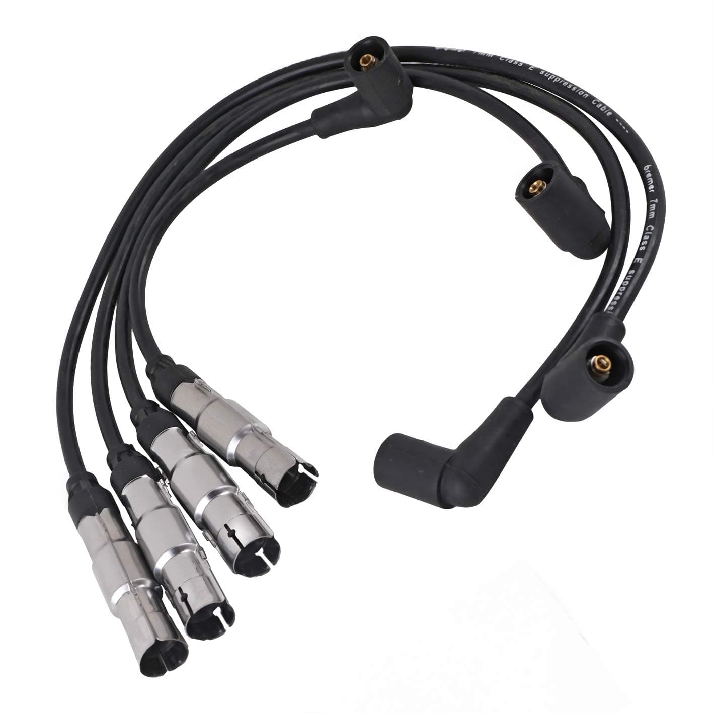 AutoPart T ST-4125 Ignition Spark Plug Wire Set, 7mm, 4 Pcs, Compatible with 1998-2001; 2013-2015 VW Beetle/Golf/Jetta 2.0L L4 121cid