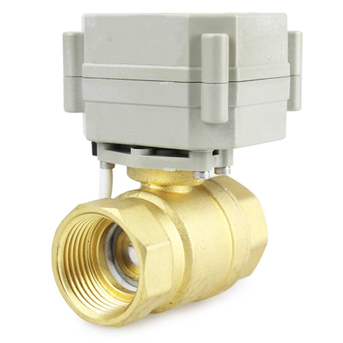 HSH-Flo2 Way 1/2" 3/4" 1" 1-1/4" 12V/24VAC/DC Brass/Stainless CR3-03 Electrical On/Off Motorized Ball Valve (Brass 3/4")