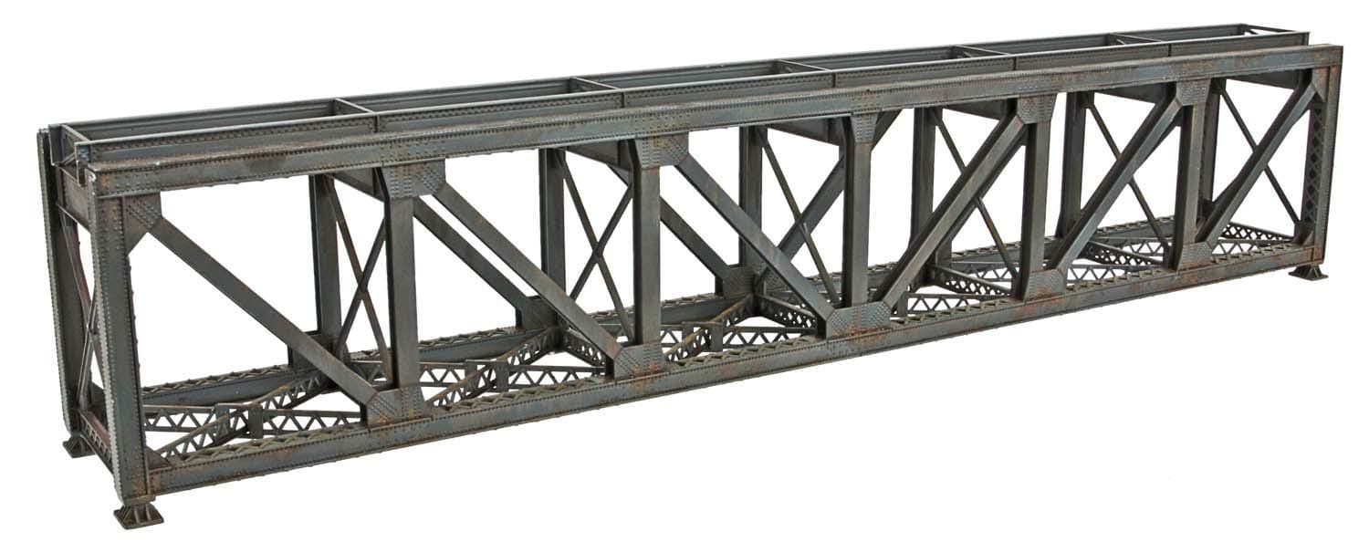 Walthers Cornerstone 109' Single-Track Pratt Deck Truss Railroad Bridge 933-4520 HO Scale Model Railroad - Structure Kit