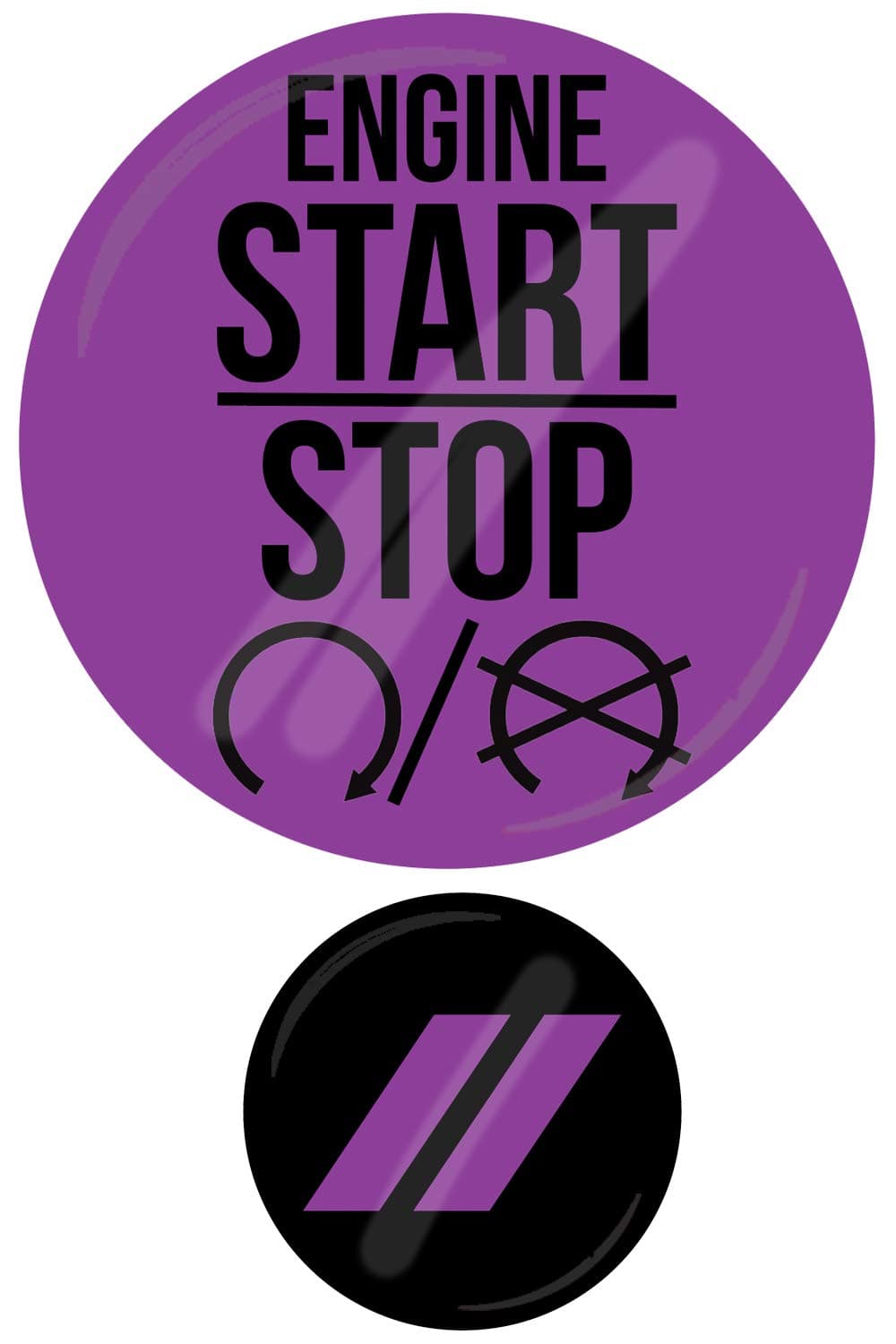 Compatible with 2015-2020 Dodge Charger/Challenger Starter Button Decal Overlay | 3D Domed SRT Style Red Start Stop Sticker Emblem | Push to Start Button Badge Cover Accessories