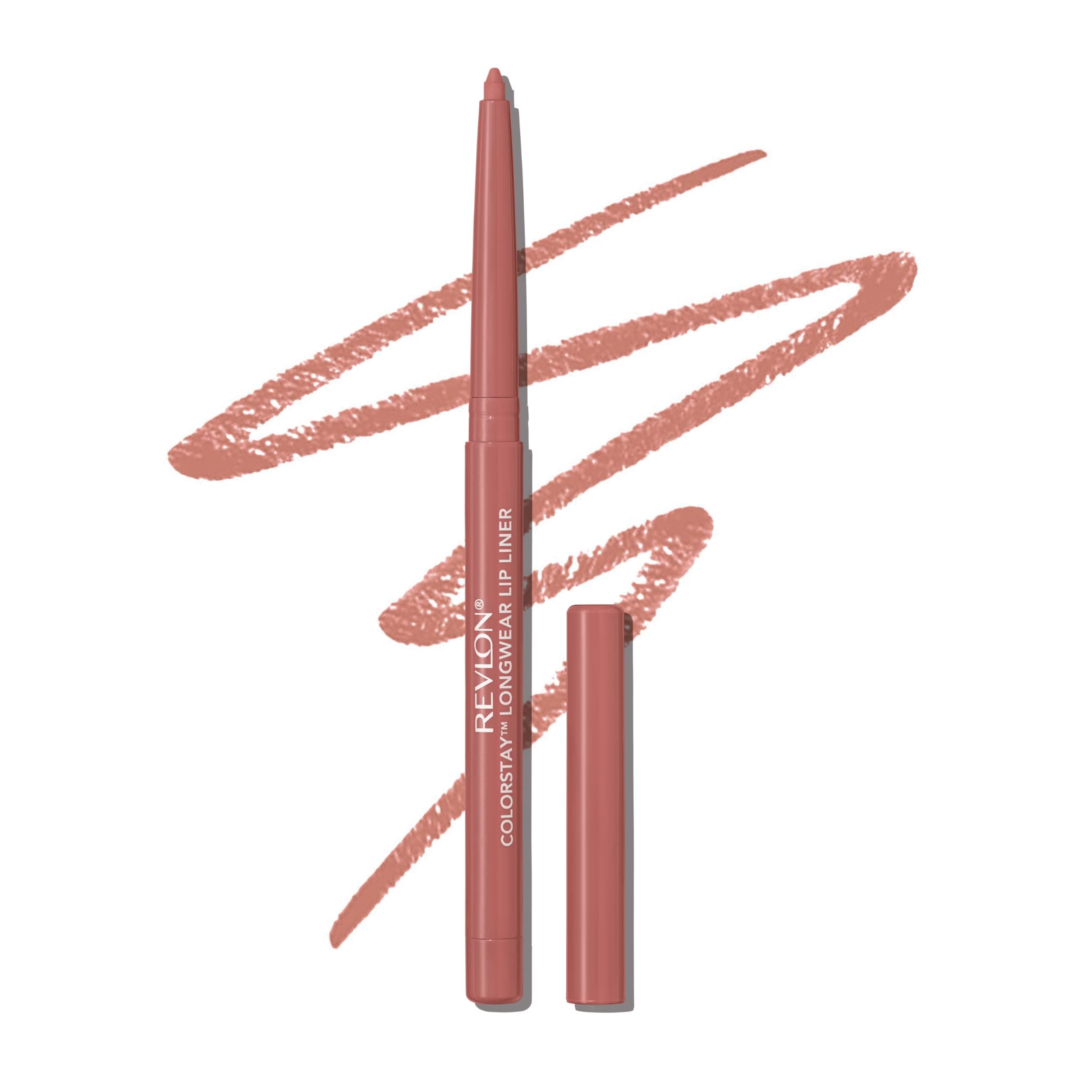 REVLON Lip Liner, Colorstay Lip Makeup with Built-in-Sharpener, Longwear Rich Lip Colors, Smooth Application, 655 Rose, 0.01 oz