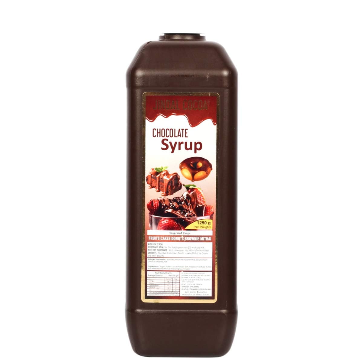 JINDAL CHOCOLATE SYRUP 1.250 KG
