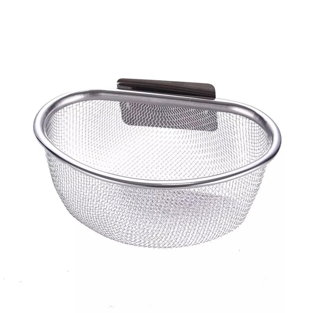 Stainless Steel Kitchen Sink Mini Drainer Basket Multifunctional Storage Shelf Rack Wall-Mounted Kitchen Storage Basket, Sink Strainer
