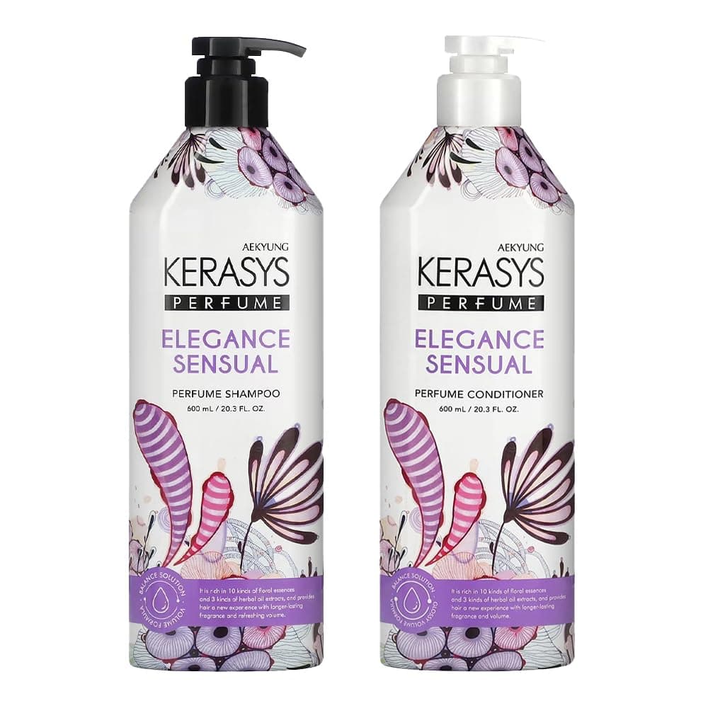 Kerasys (1 shampoo+1 conditioner) - Elegance & Sensual Perfumed Shampoo 600ml + Rinse 600ml Set