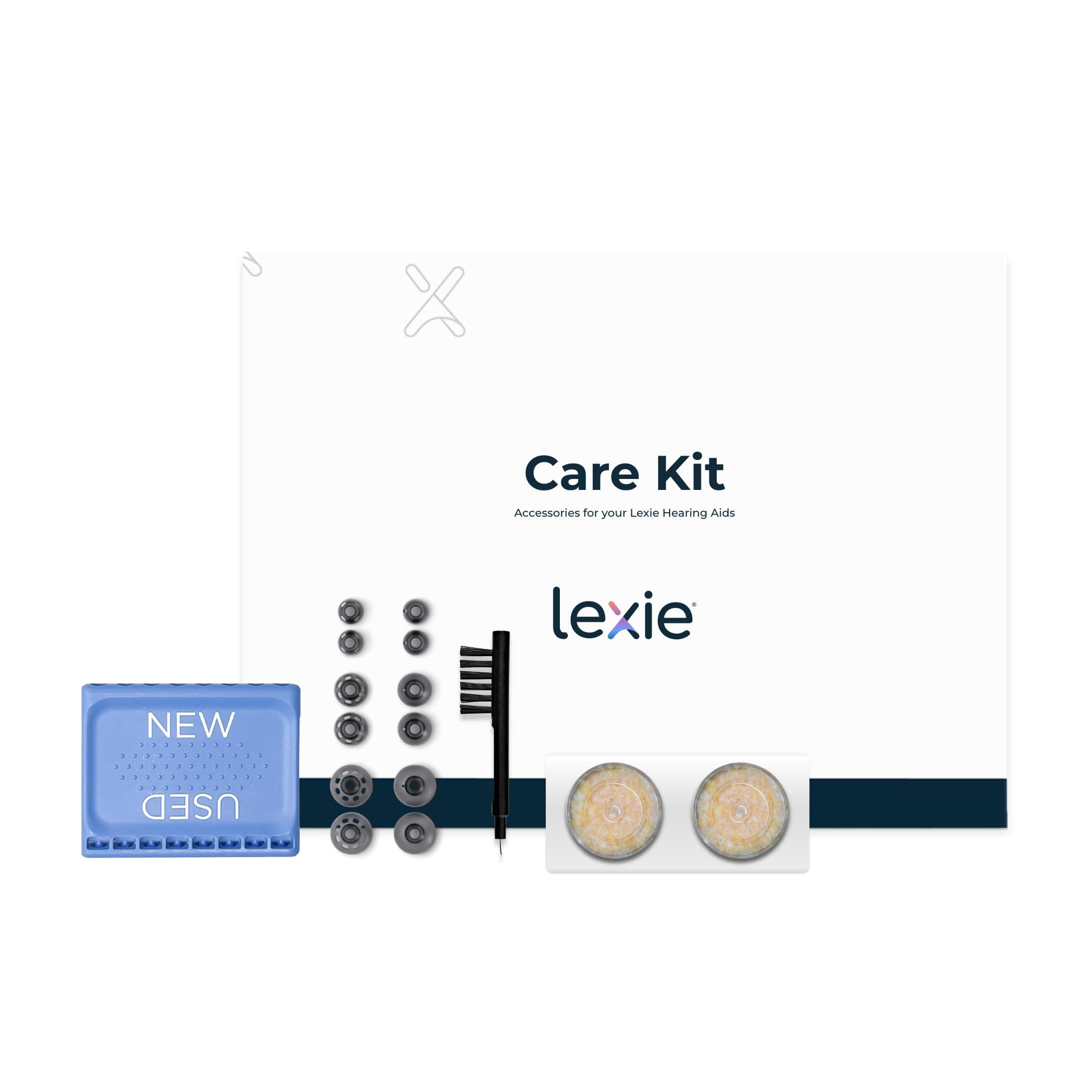 Lexie Cleaning Care Kit for B2 and B2 Plus OTC Hearing Aids Powered by Bose - Hearing Aid Cleaning Kit | Hearing Aid Cleaning Brush & Hearing Aid Domes | Hearing Aid Care Kit with Guard Packs