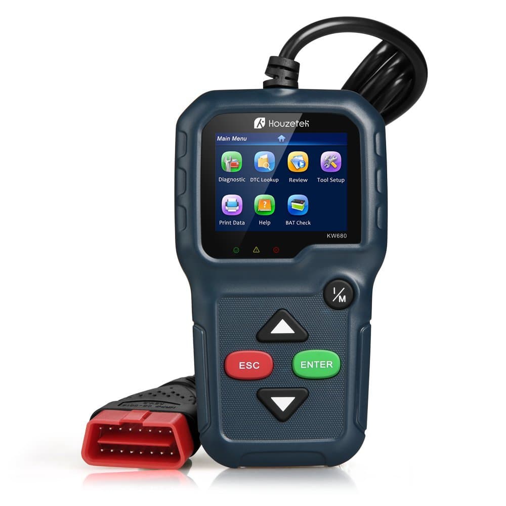 Houzetek OBD II Vehicle Check Engine Light Scan Tool Automotive Code Reader Auto OBD2 Scanner