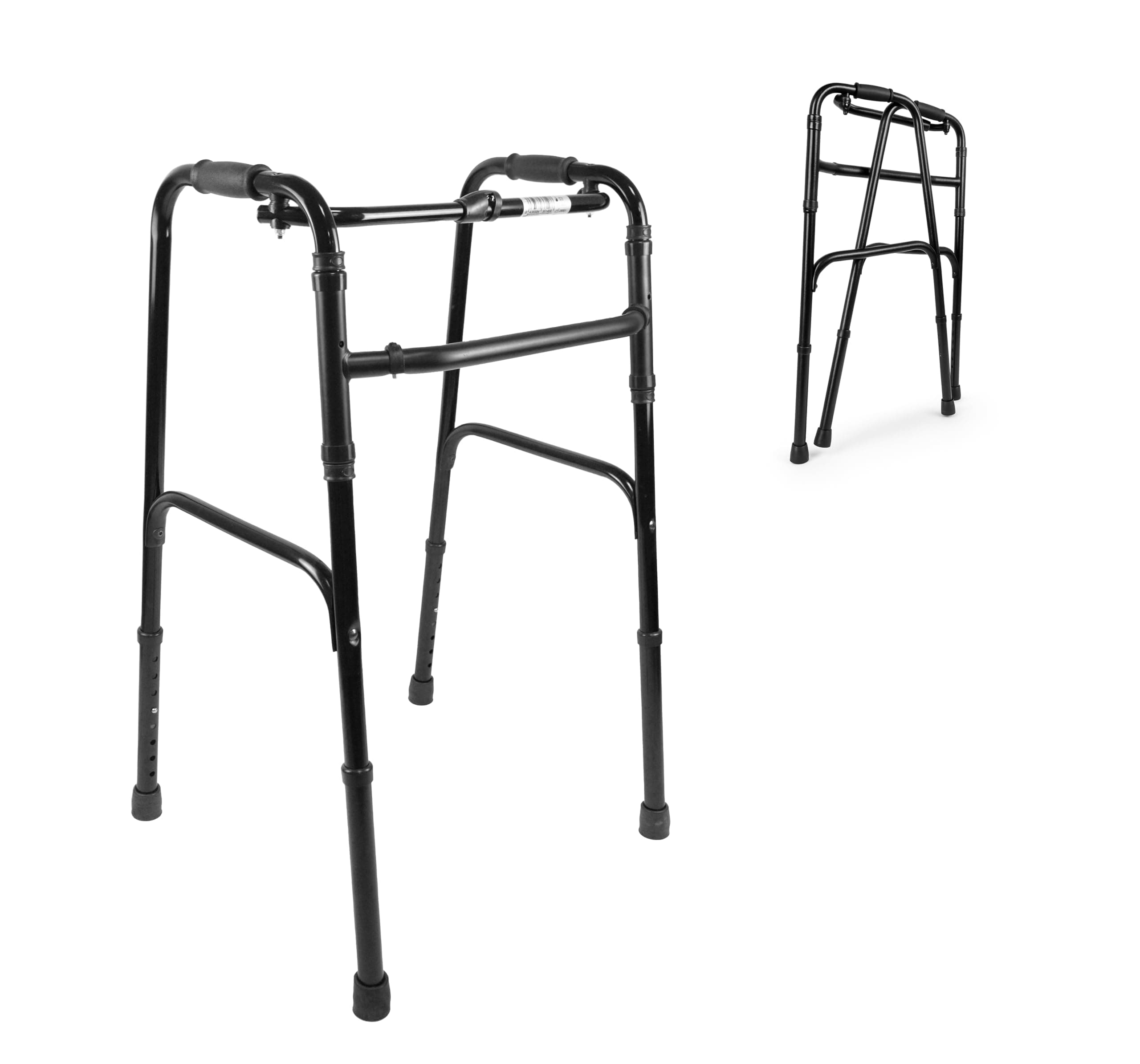 Folding Walker Without Wheels, Walkers for Seniors Foldable, Folding Walkers for Seniors Lightweight, Walking Frame for Elderly, Narrow Adult Walker no Wheels, Standard Walker, Adjustable Height