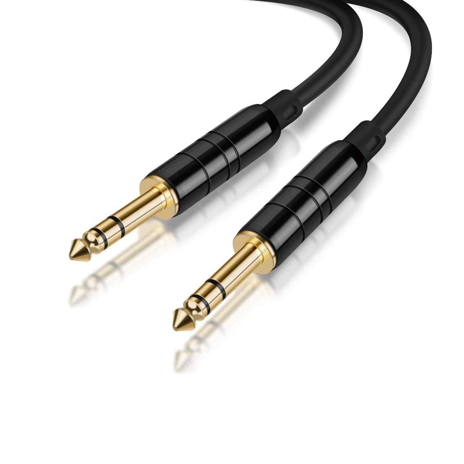 CableCreation 3 Meter 6.35mm 1/4" TRS to 6.35mm 1/4" TRS Balanced Stereo Audio Cable, Male to Male for Studio Monitors,Mixer,Yamaha Speaker/Receiver,Black-10ft