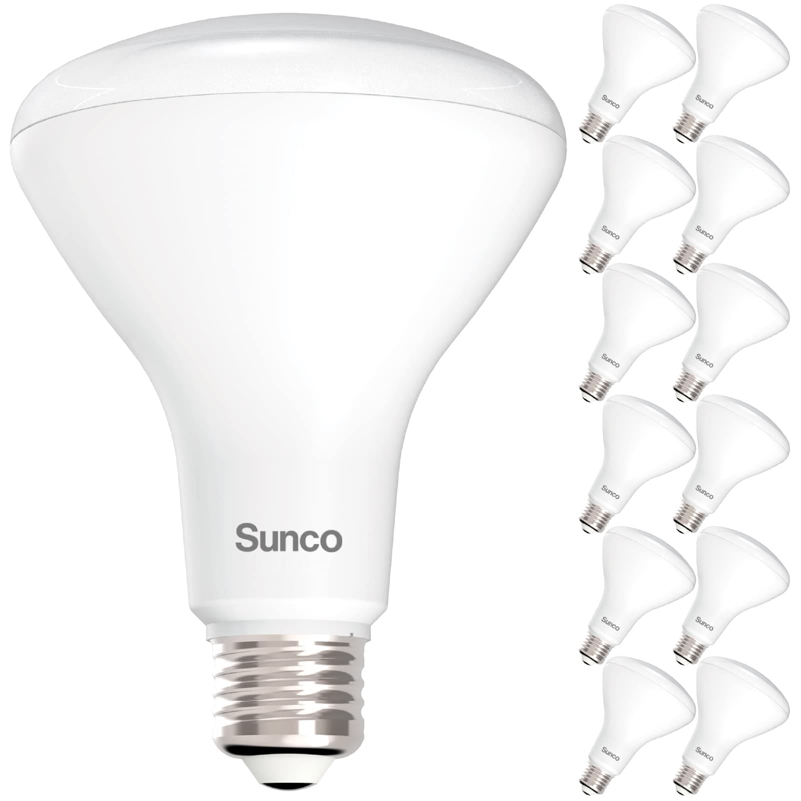 Sunco 12 Pack BR30 Light Bulbs LED, Recessed Can Light Bulbs, Indoor Flood Bulb, 850 LM, 11W (65W Equivalent), 5000K Daylight LED Bulb, Dimmable, E26 Base, for Home, Kitchen, Bedroom UL