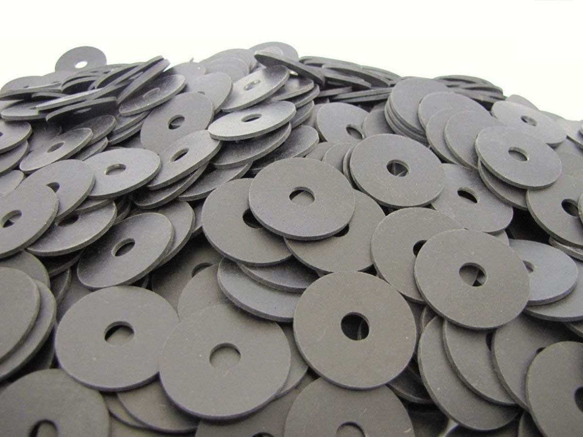 (25 Pack) Neoprene Rubber Washers - 1 1/4" OD x 5/16" ID x 1/16" Thickness - 60 Duro Primal23 Industrial Endeavor Series Rubber Washers