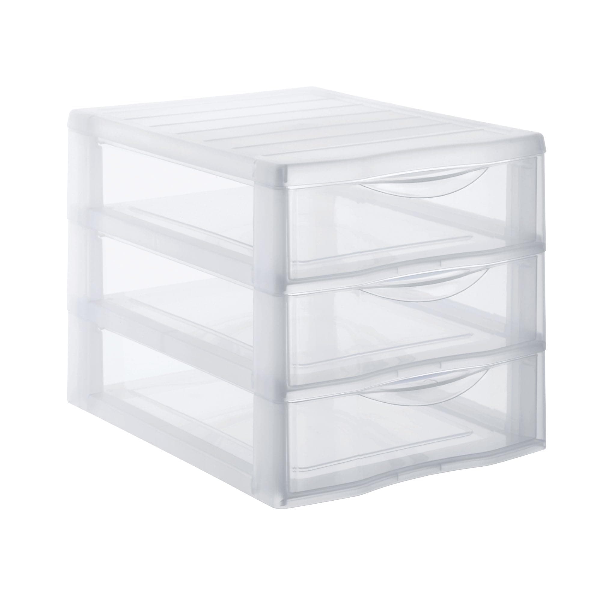 Rotho "Orgamix" Drawer Box With 3 Drawers, Transparent, A4