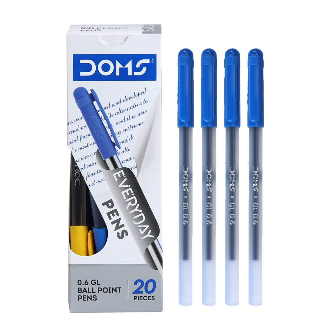 0.6 Gl Ball Point Pen - Blue Ink (Pack of 80)