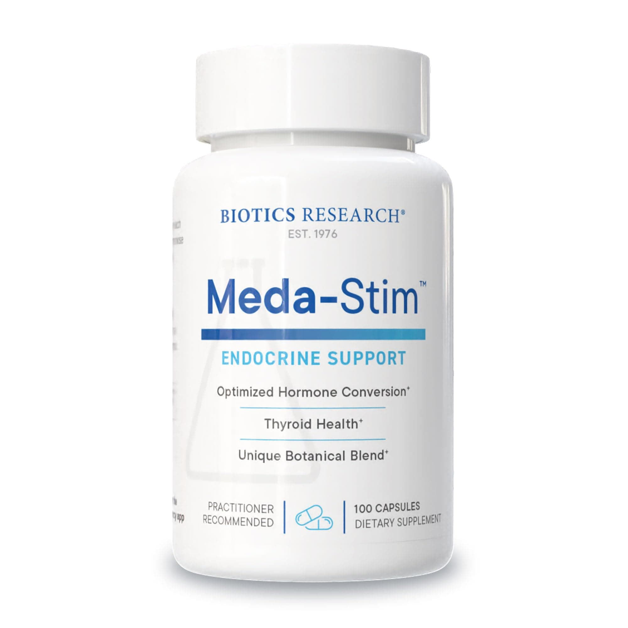 Meda Stim Support Endocrine Function, Nutritional Support for the Thyroid Gland, Healthy T3, T4, Thyroxine Levels, Metabolic Health, Contains Iodine, Selenium, Magnesium, 100 Capsules