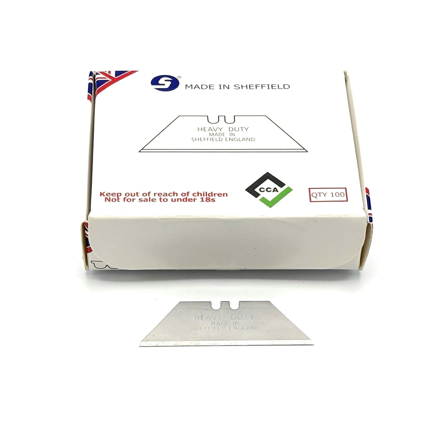 CCA Straight Utility Blades Heavy Duty x 100