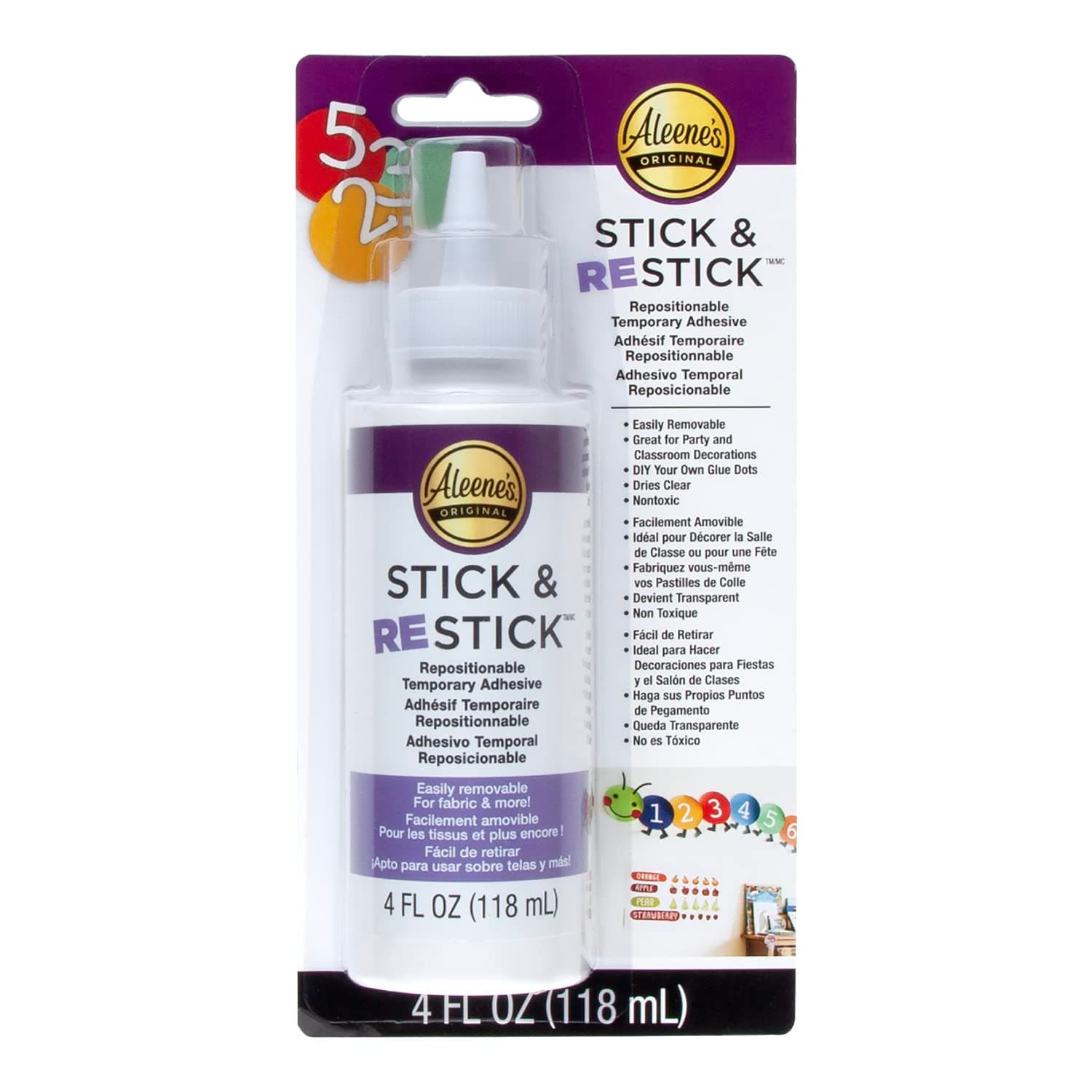 Aleene's Stick & Restick Adhesive Carded 4oz