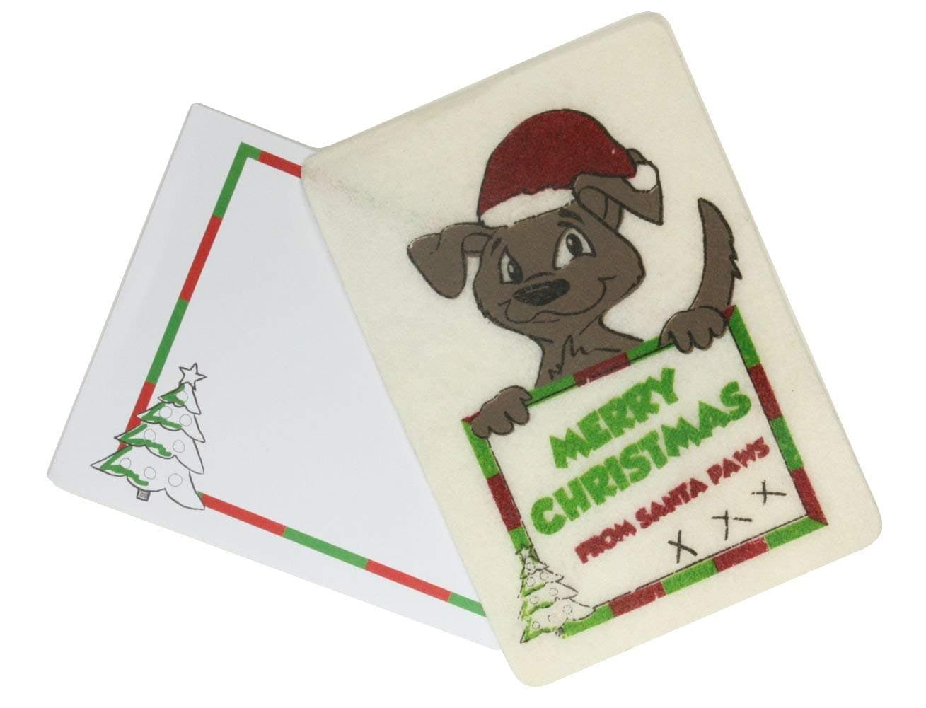 Edible Rawhide Dog CHEW Christmas Card