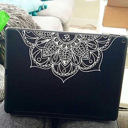 OM Half Mandala Vinyl Decal Window Decals Car Decals Wall Decal Mandala Sticker zen hippie yoga decal flower decal floral decal laptop decal